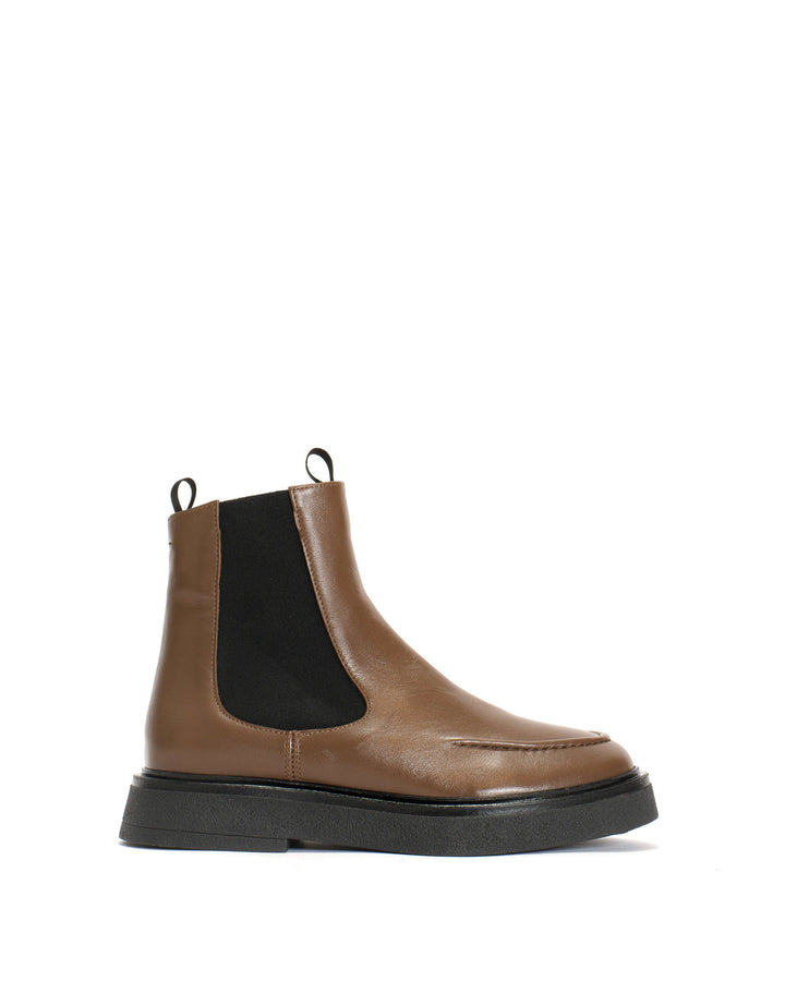 anonymous copenhagen Kikie flat platform Soft calf u0026 sole Dark taupe u0026 Black
