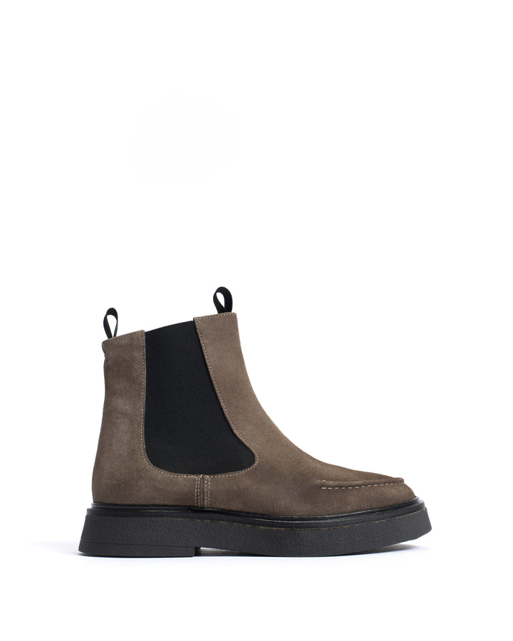 anonymous copenhagen Kikie flat platform Calf suede u0026 Sole Stone grey u0026 black
