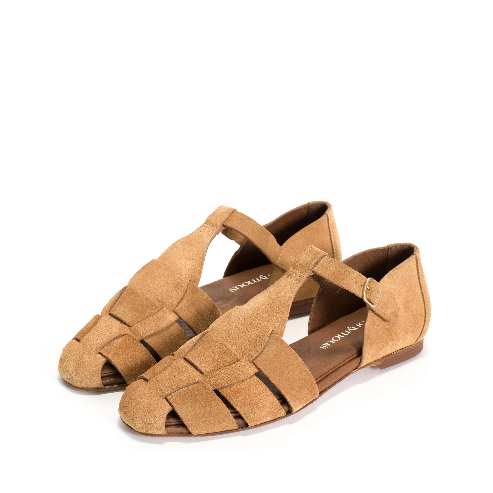 Lain flats Calf suede Bamboo brown - Anonymous Copenhagen