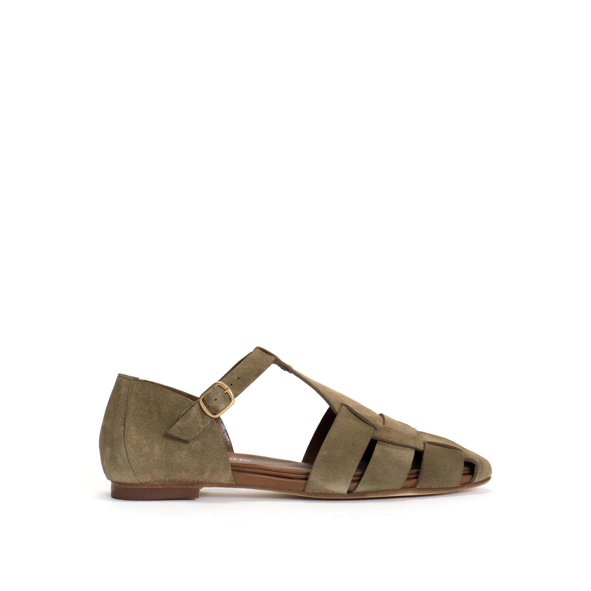Lain flats Calf suede Khaki - Anonymous Copenhagen