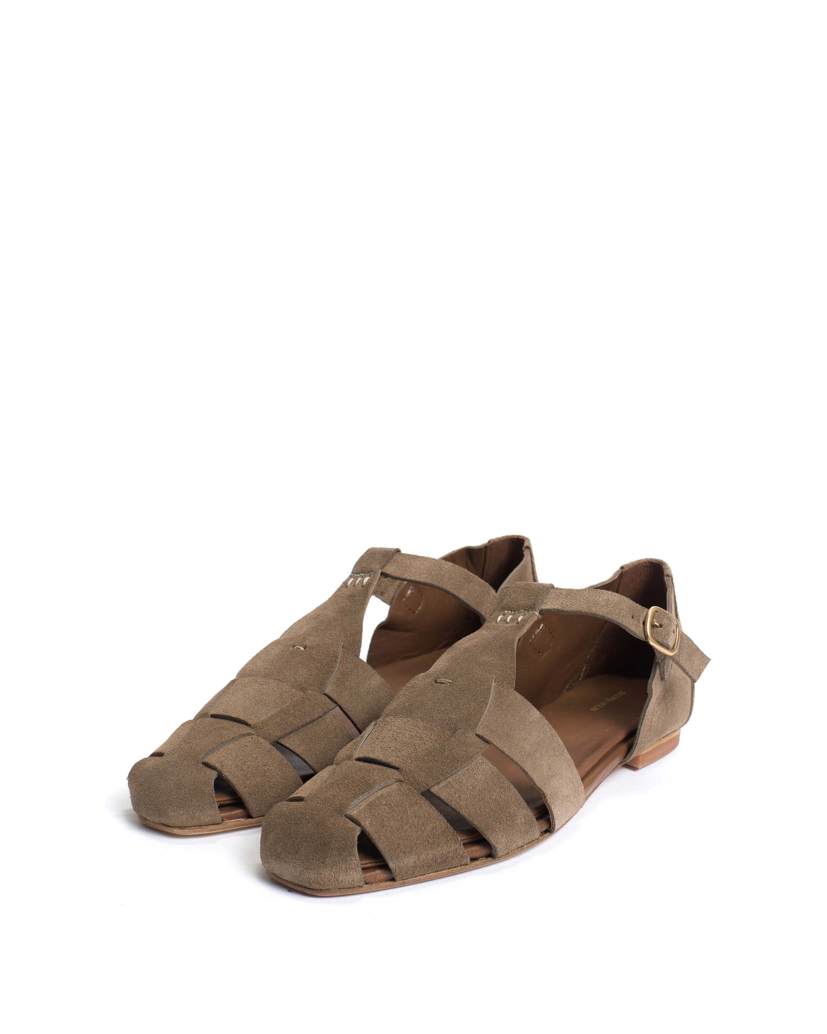 Lain flats Calf suede Mushroom - Anonymous Copenhagen