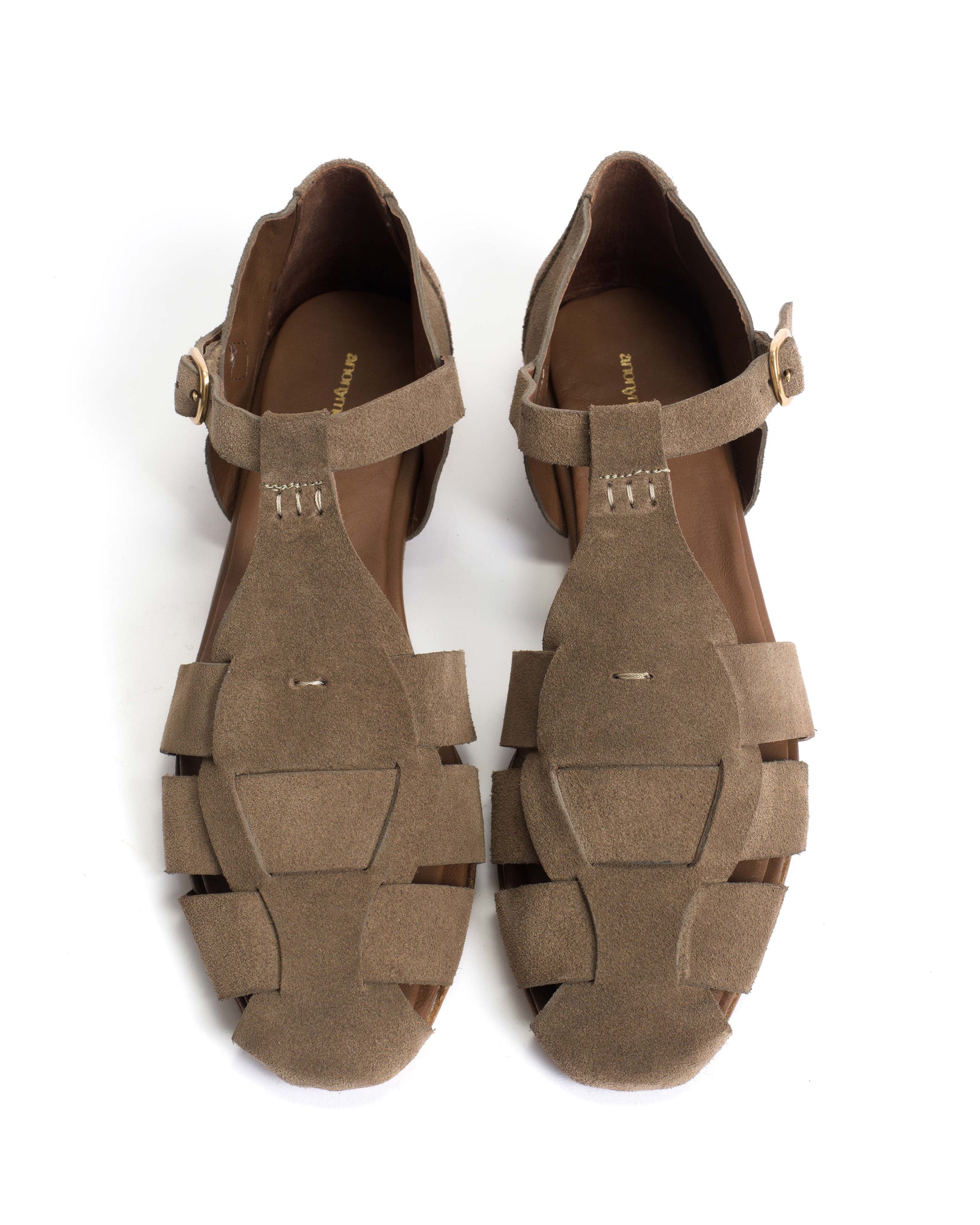 Lain flats Calf suede Mushroom - Anonymous Copenhagen