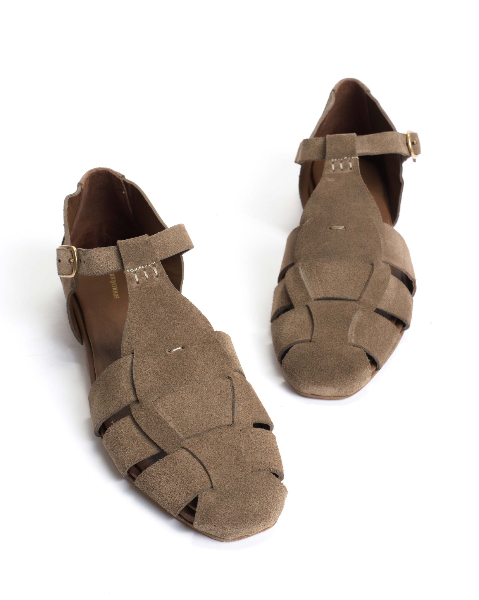 Lain flats Calf suede Mushroom - Anonymous Copenhagen