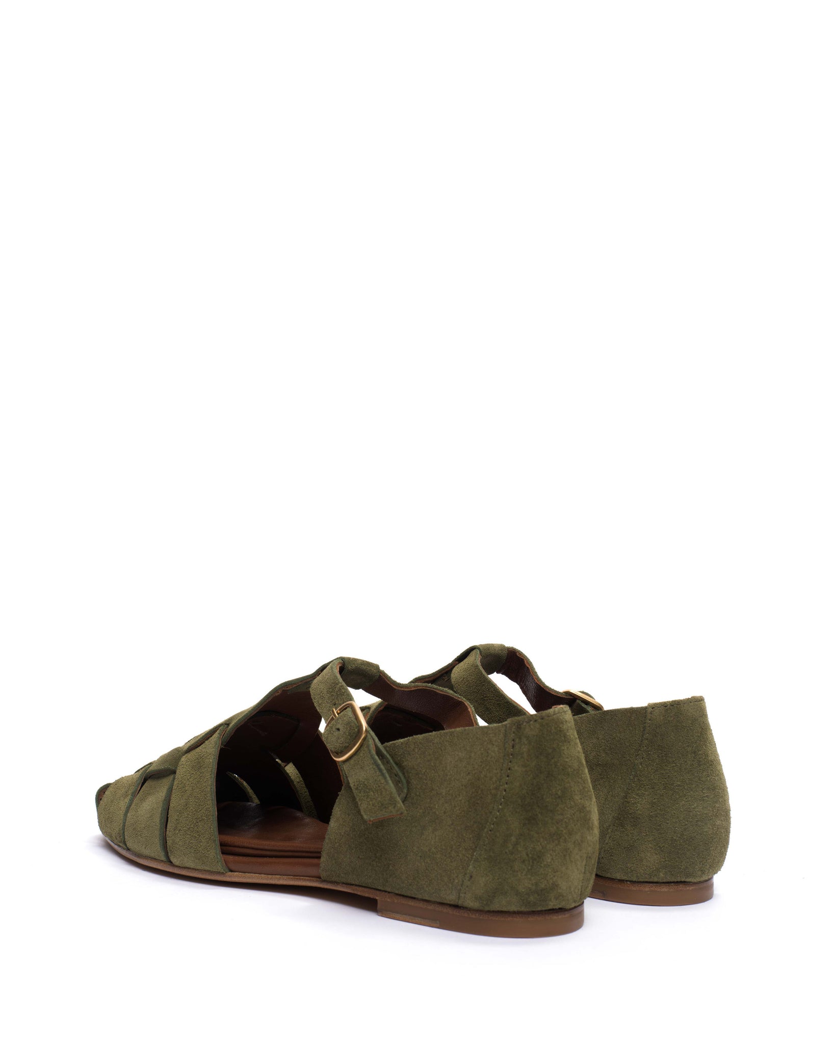 Lain flats Calf suede Olive green - Anonymous Copenhagen