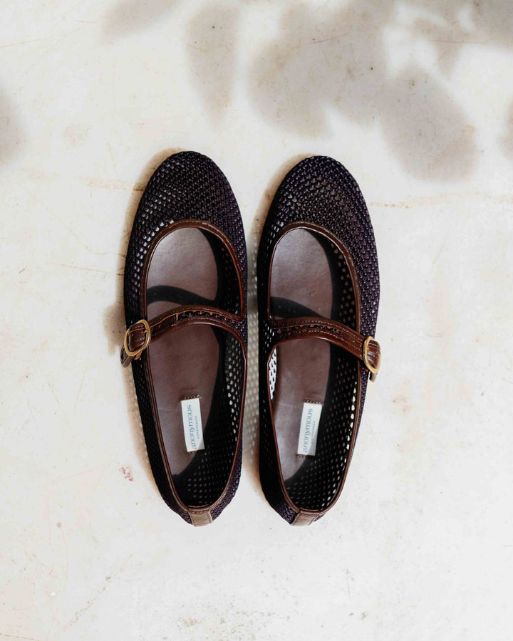 Jasmina 20 Calf suede & sleek leather Cinnamon & dark taupe