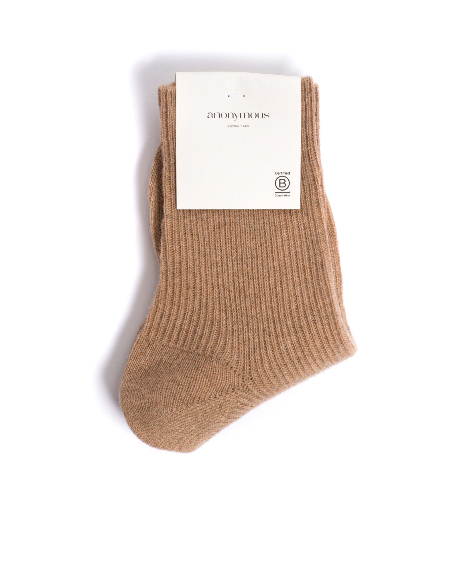 Lanai cashmere socks 70% wool 30% cashmere Caramel - Anonymous Copenhagen