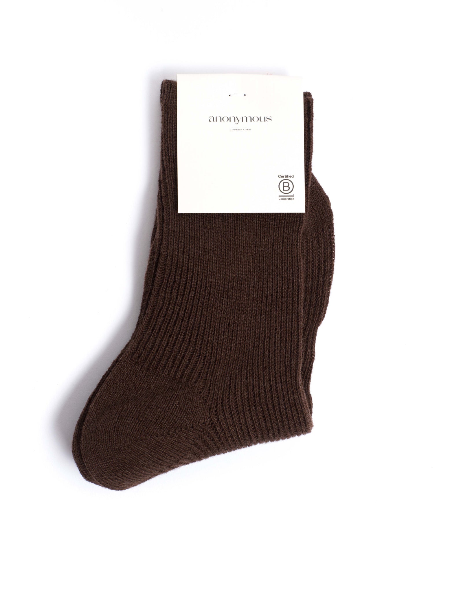 Lanai cashmere socks 70% wool 30% cashmere Chocolate - Anonymous Copenhagen