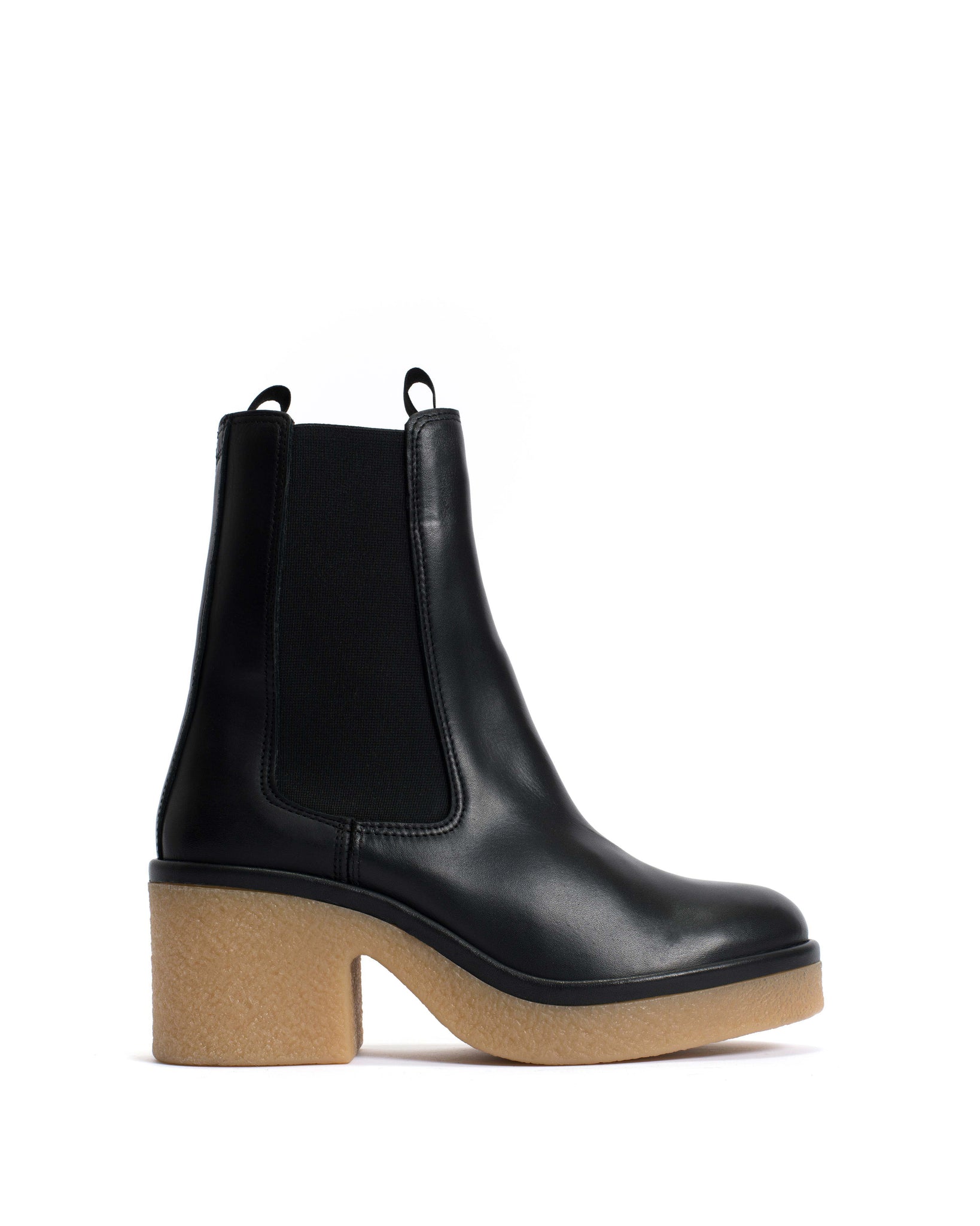 Laurell 65 platform Soft calf & sole Black & natural - Anonymous Copenhagen