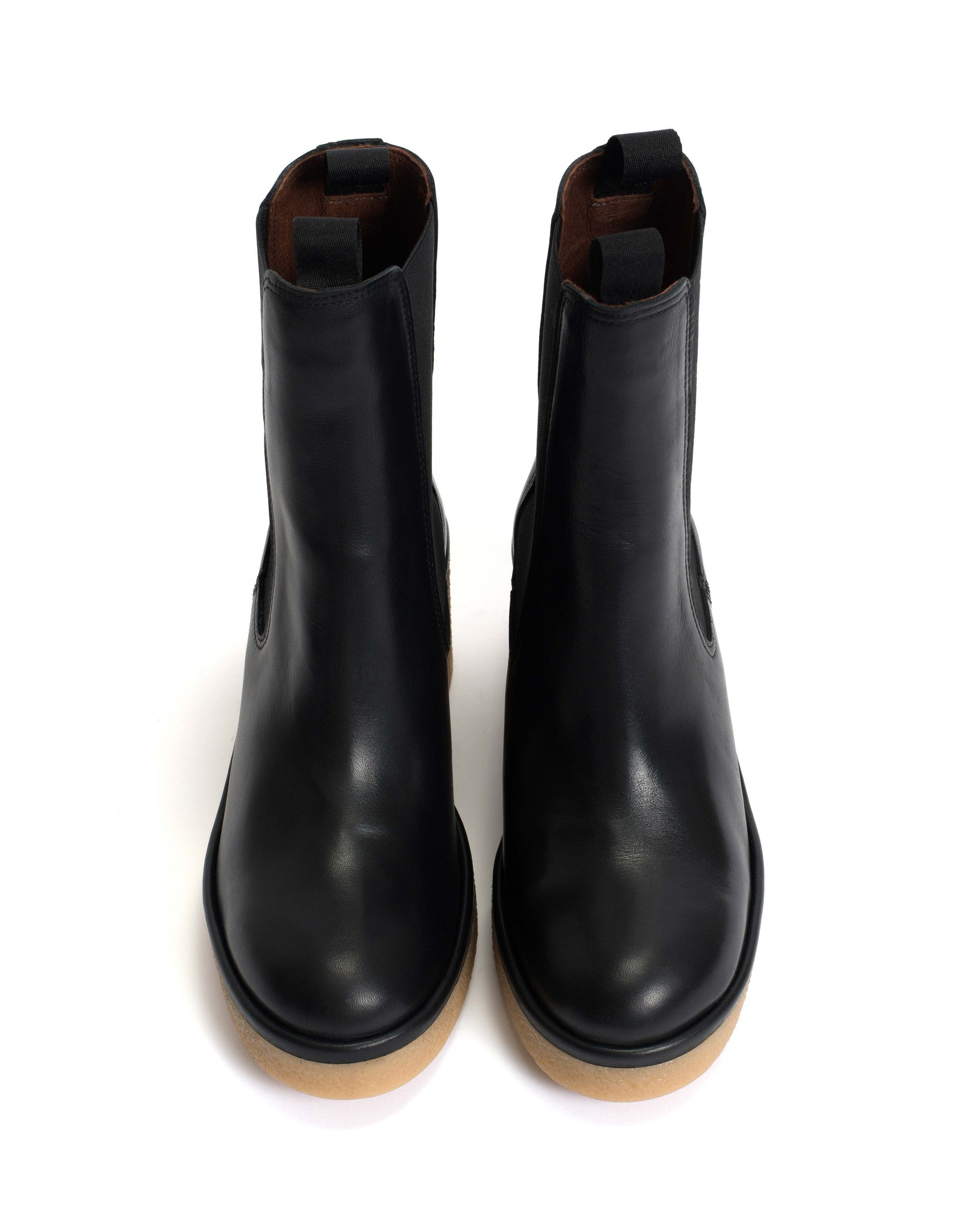Laurell 65 platform Soft calf & sole Black & natural - Anonymous Copenhagen