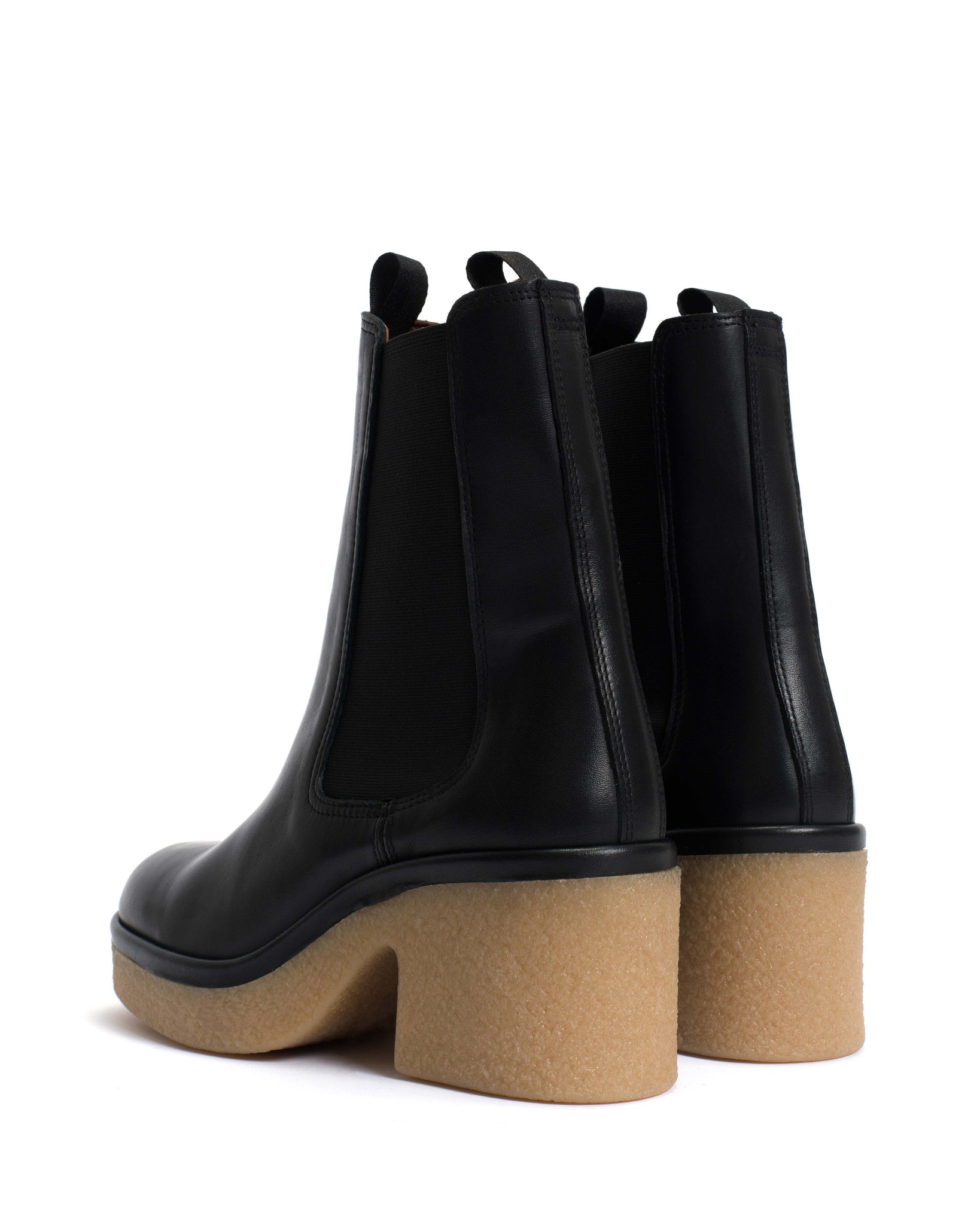 Laurell 65 platform Soft calf & sole Black & natural - Anonymous Copenhagen
