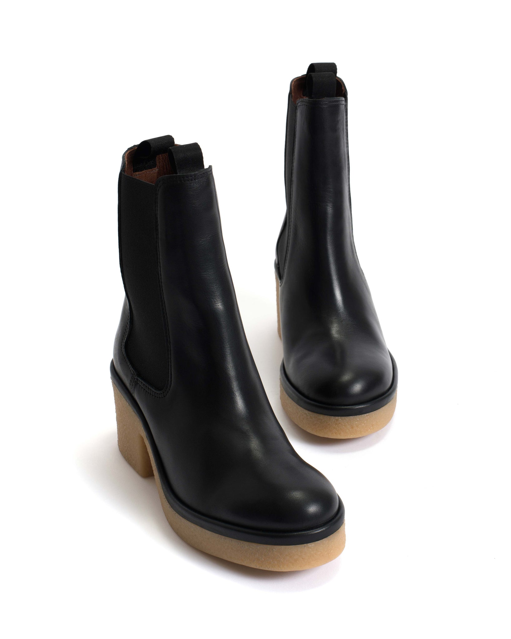 Laurell 65 platform Soft calf & sole Black & natural - Anonymous Copenhagen