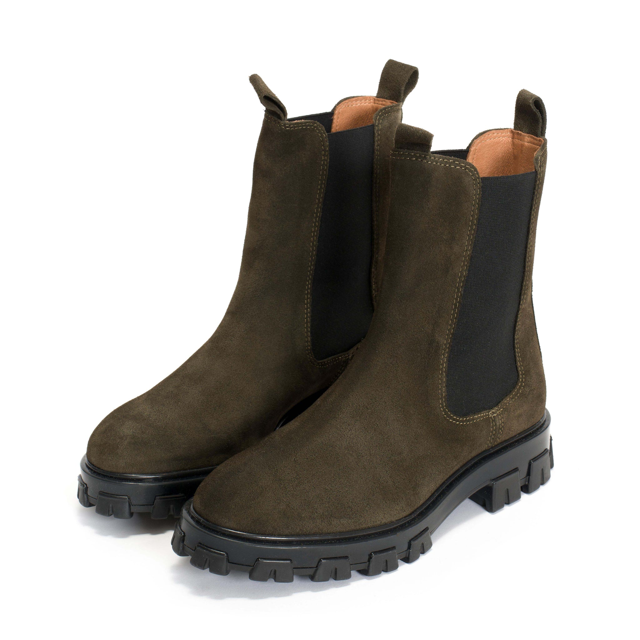 Laurell Calf suede Moss green - Anonymous Copenhagen