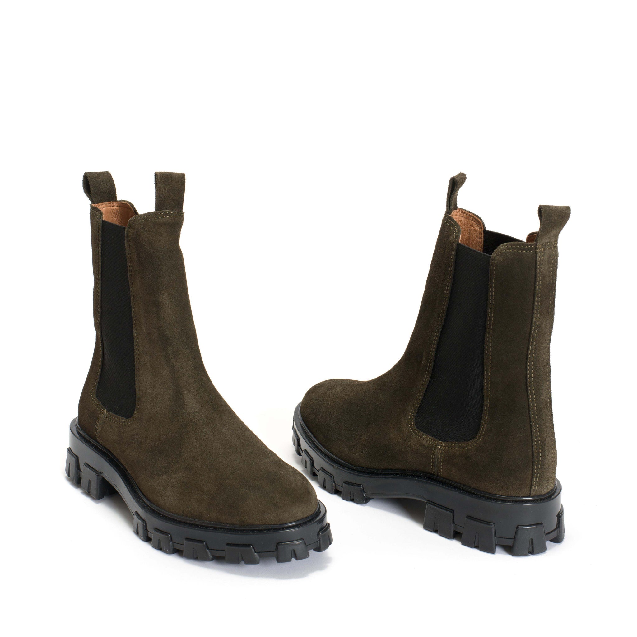 Laurell Calf suede Moss green - Anonymous Copenhagen