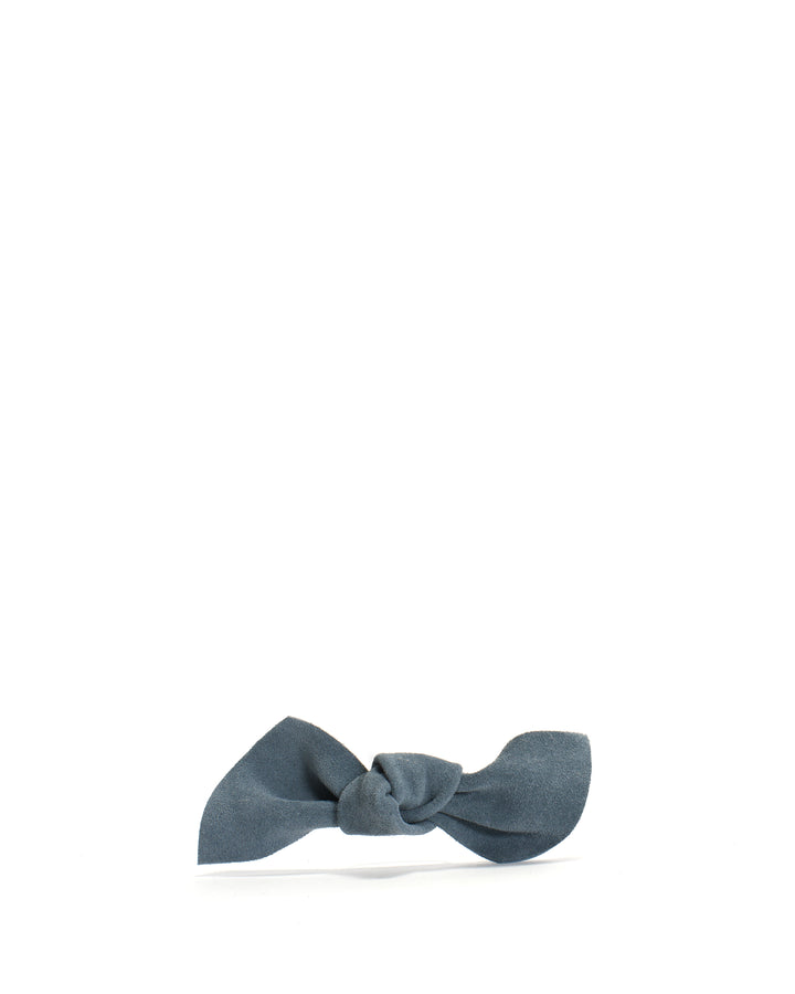 anonymous copenhagen Linnie hair elastic grand bow Calf suede Denim blue