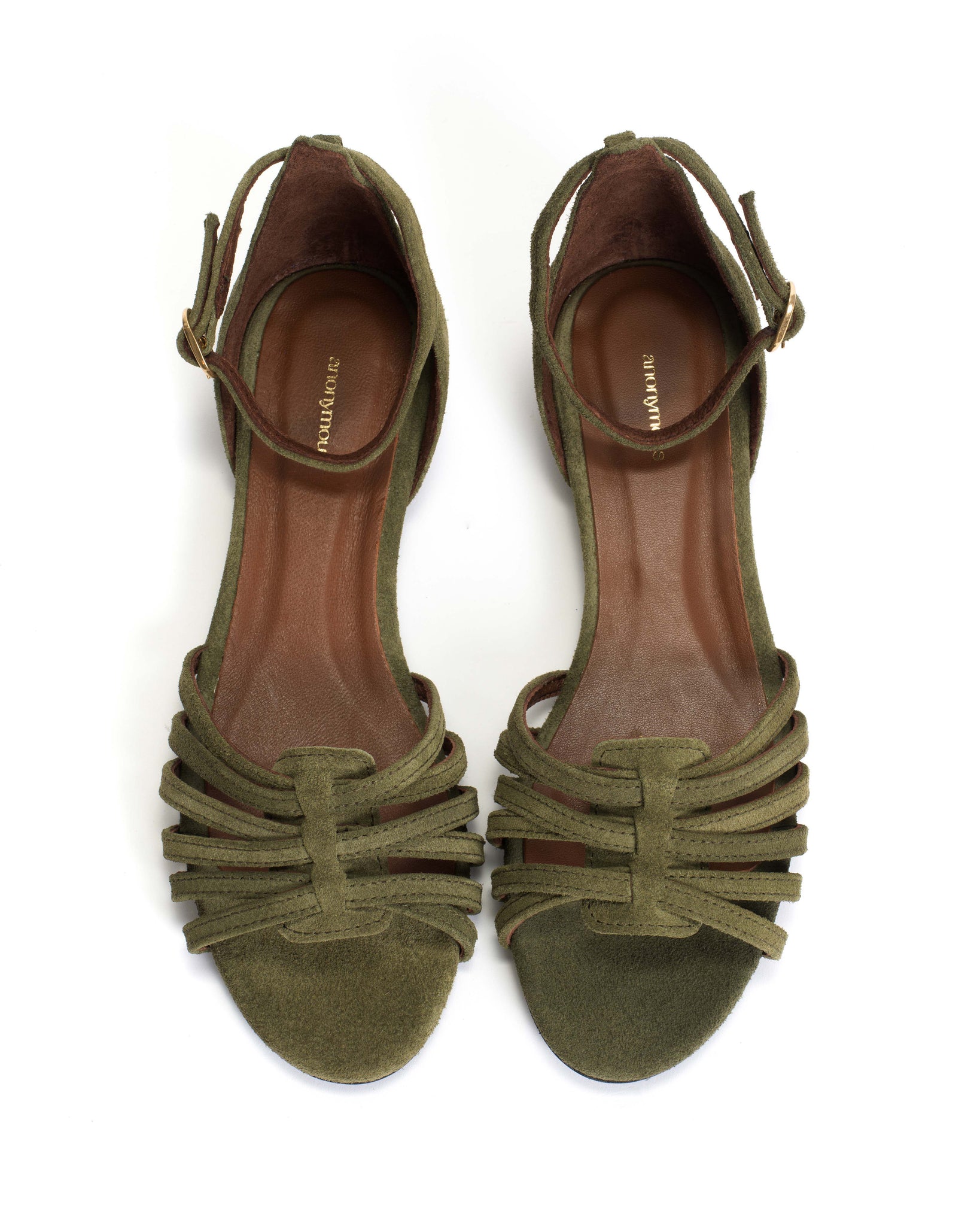 Mareike 10 Calf suede Olive green - Anonymous Copenhagen