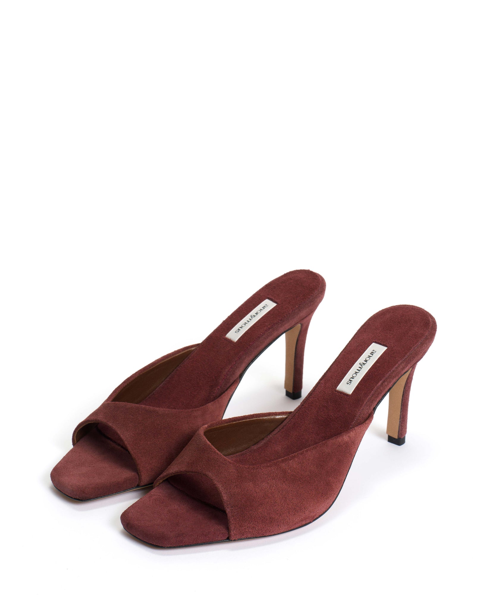 Mazy 75 Calf suede Pomegranate - Anonymous Copenhagen
