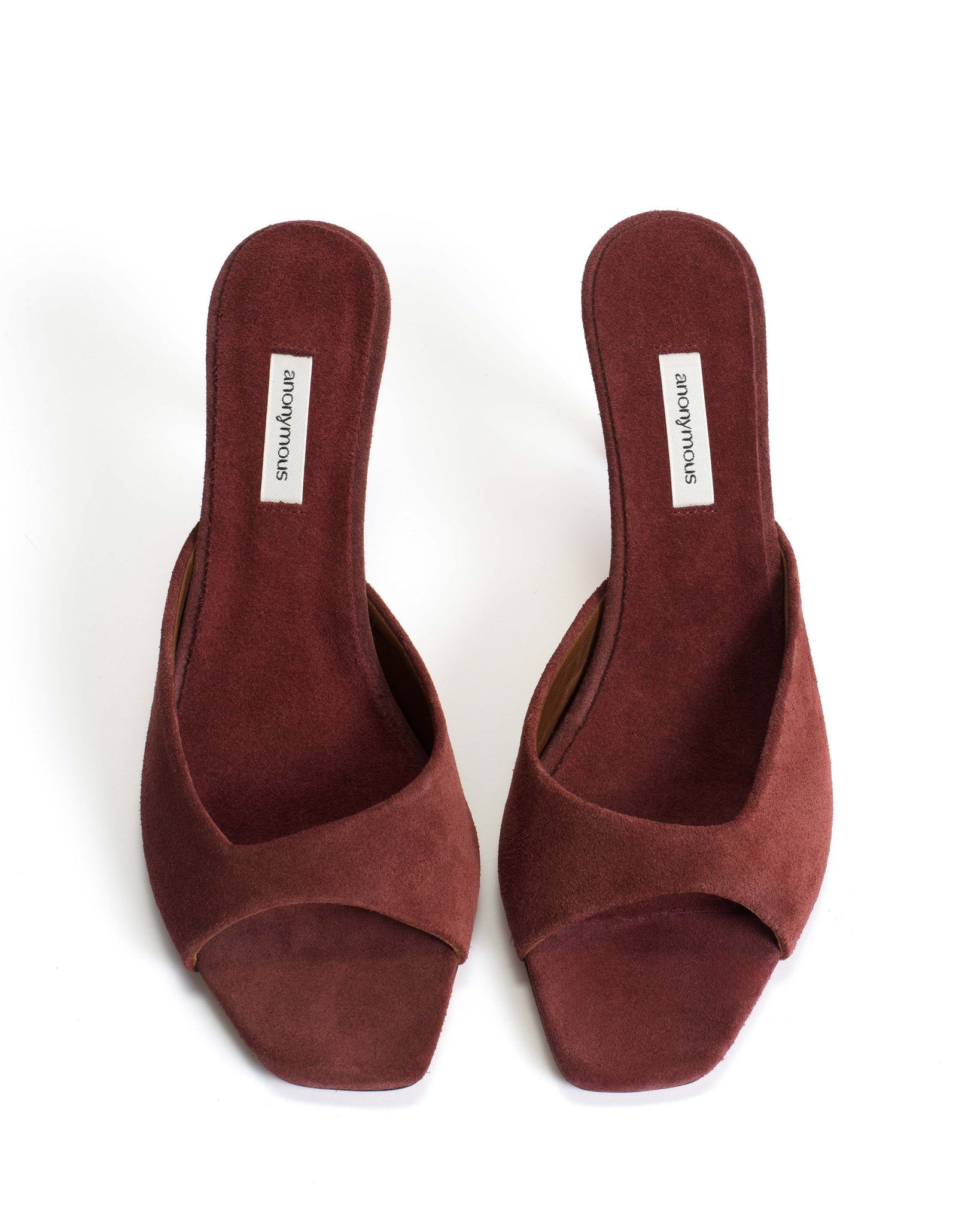 Mazy 75 Calf suede Pomegranate - Anonymous Copenhagen