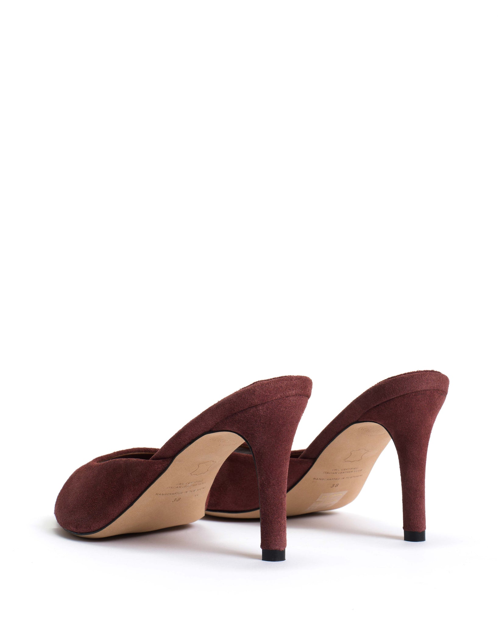 Mazy 75 Calf suede Pomegranate - Anonymous Copenhagen