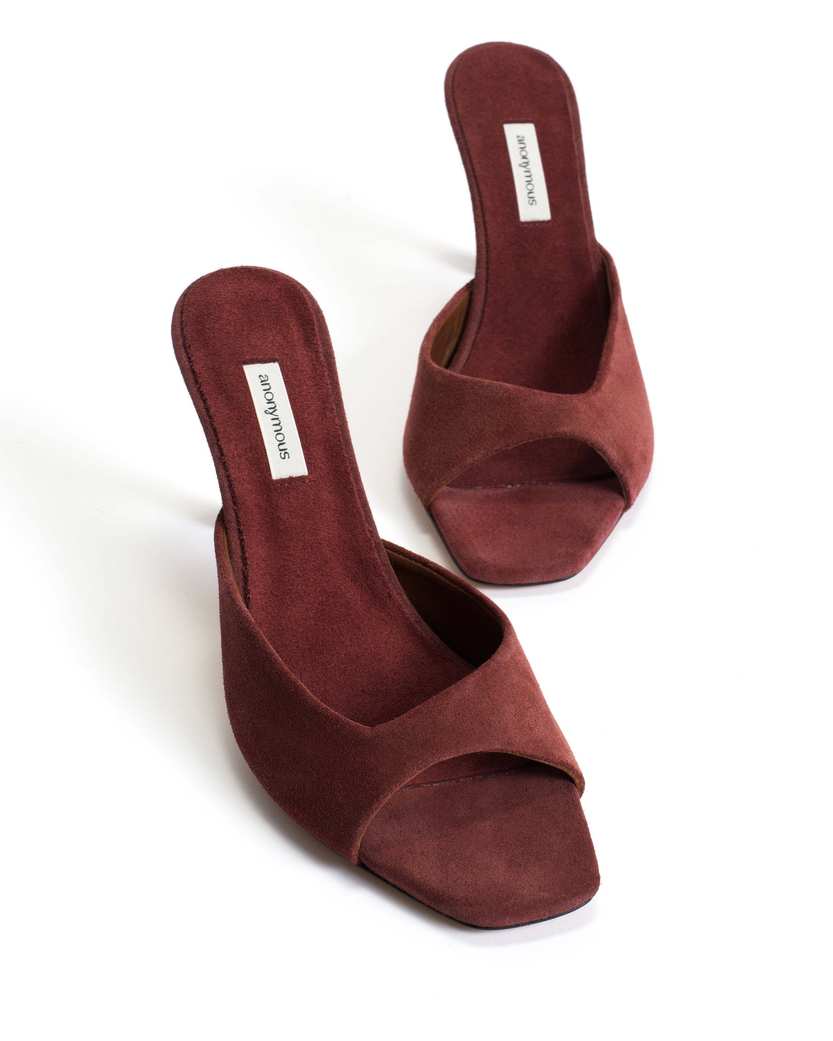 Mazy 75 Calf suede Pomegranate - Anonymous Copenhagen