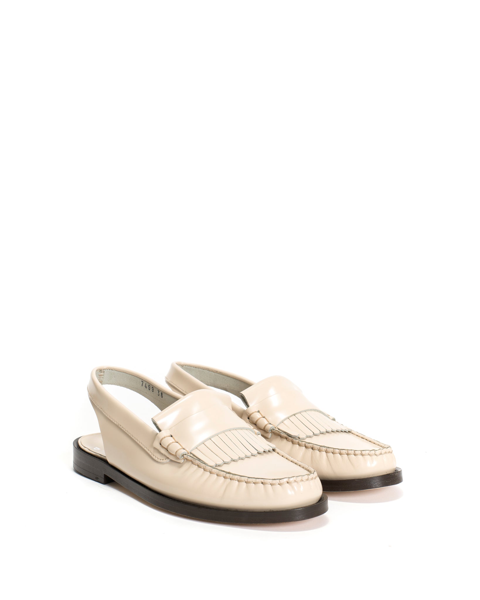 Dico Slingback Moccasin Loafer With Fringes Polido Bone white - Anonymous Copenhagen
