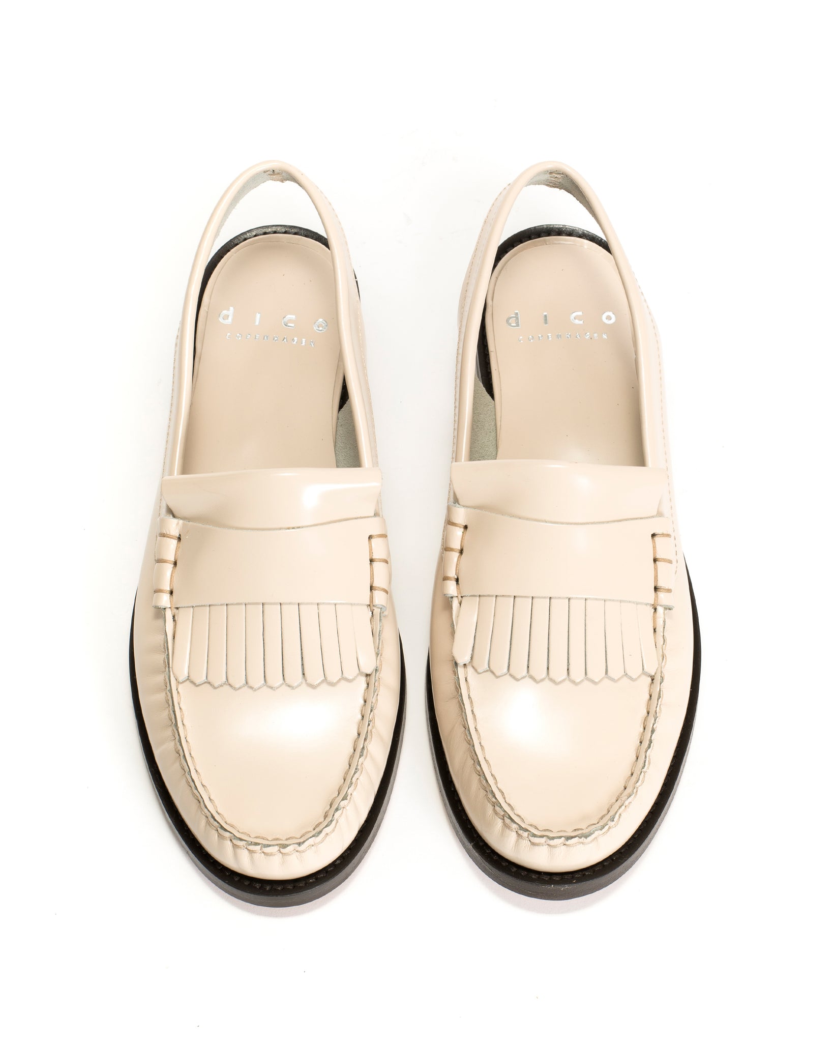 Dico Slingback Moccasin Loafer With Fringes Polido Bone white - Anonymous Copenhagen