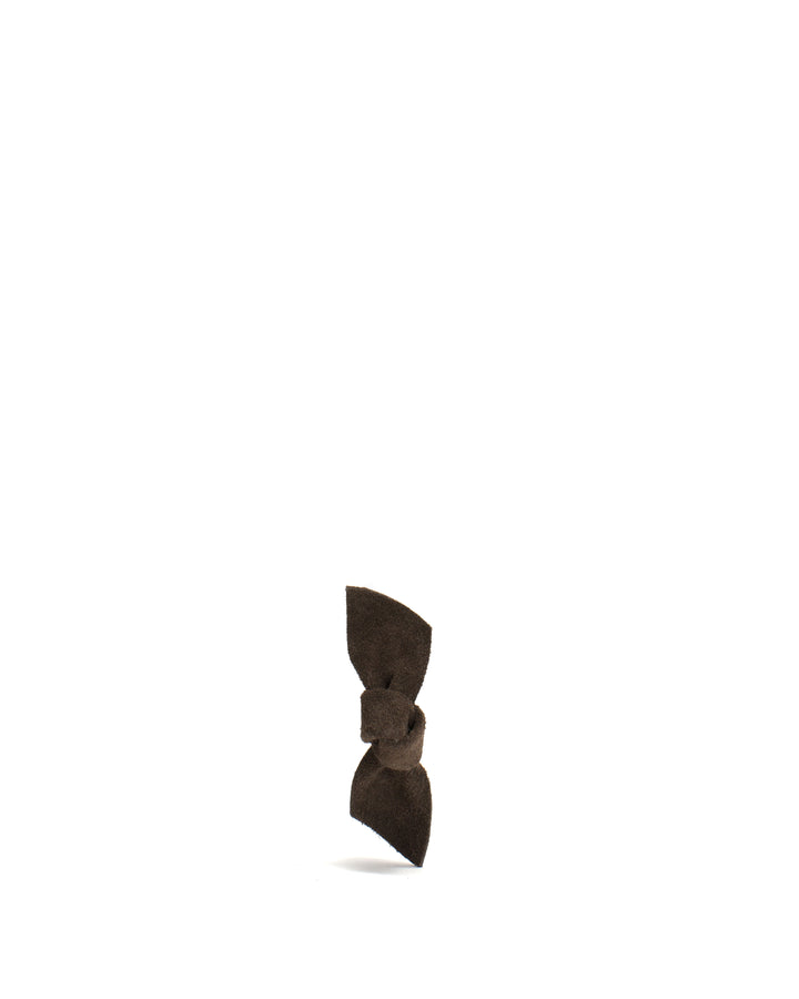 anonymous copenhagen Nabie hair clip petite bow Calf suede Coffee brown