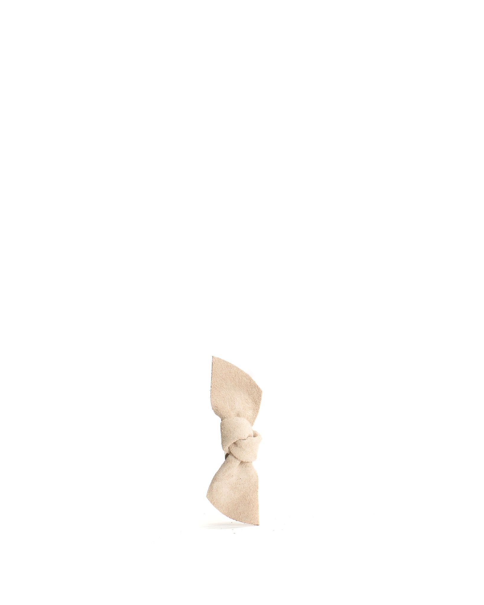 Nabie hair clip petite bow Calf suede Vanilla cream - Anonymous Copenhagen