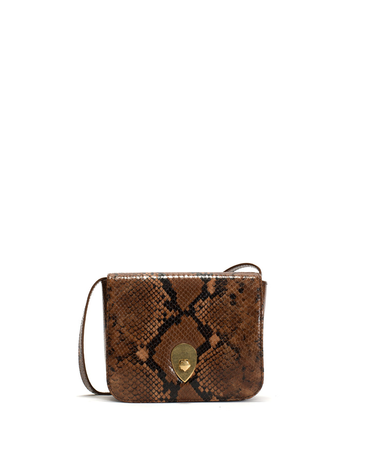 anonymous copenhagen Nielle petite crossover bag Snake calf Hazelnut