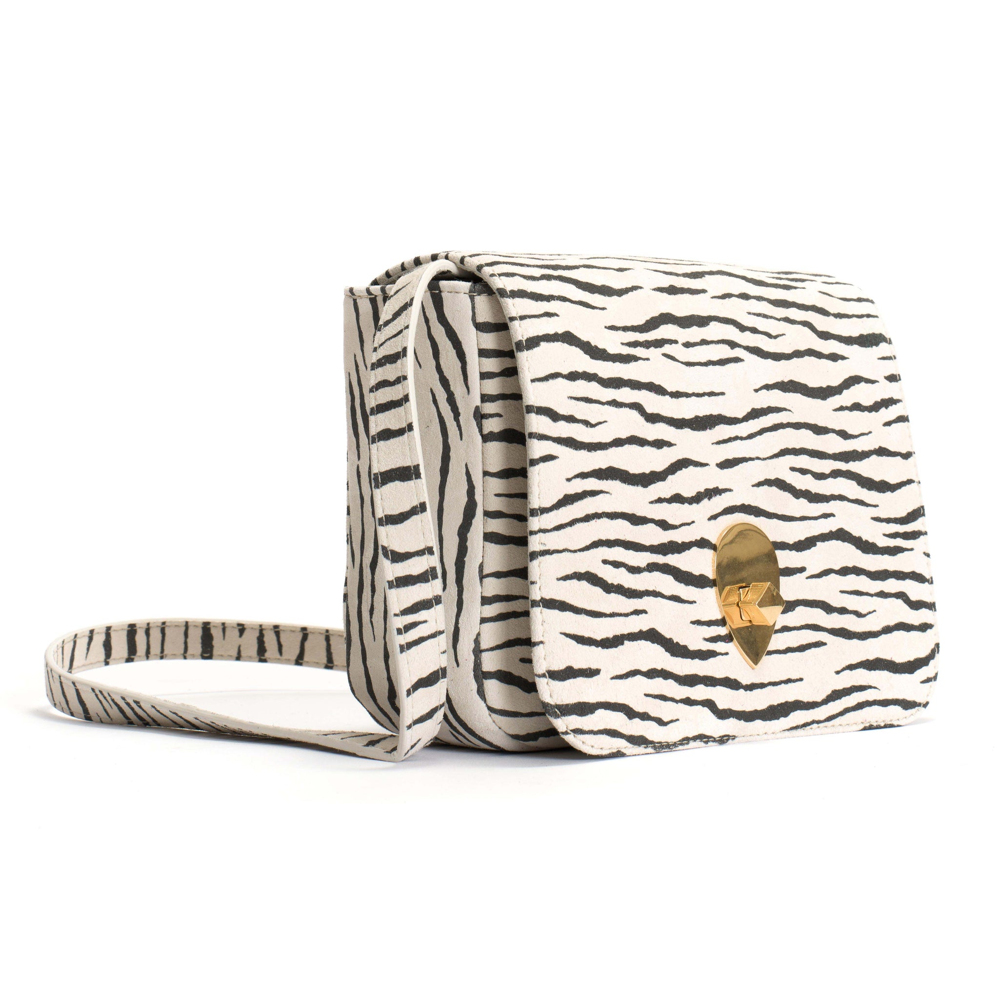 Nielle petite crossover bag Calf suede print Zebra - Anonymous Copenhagen