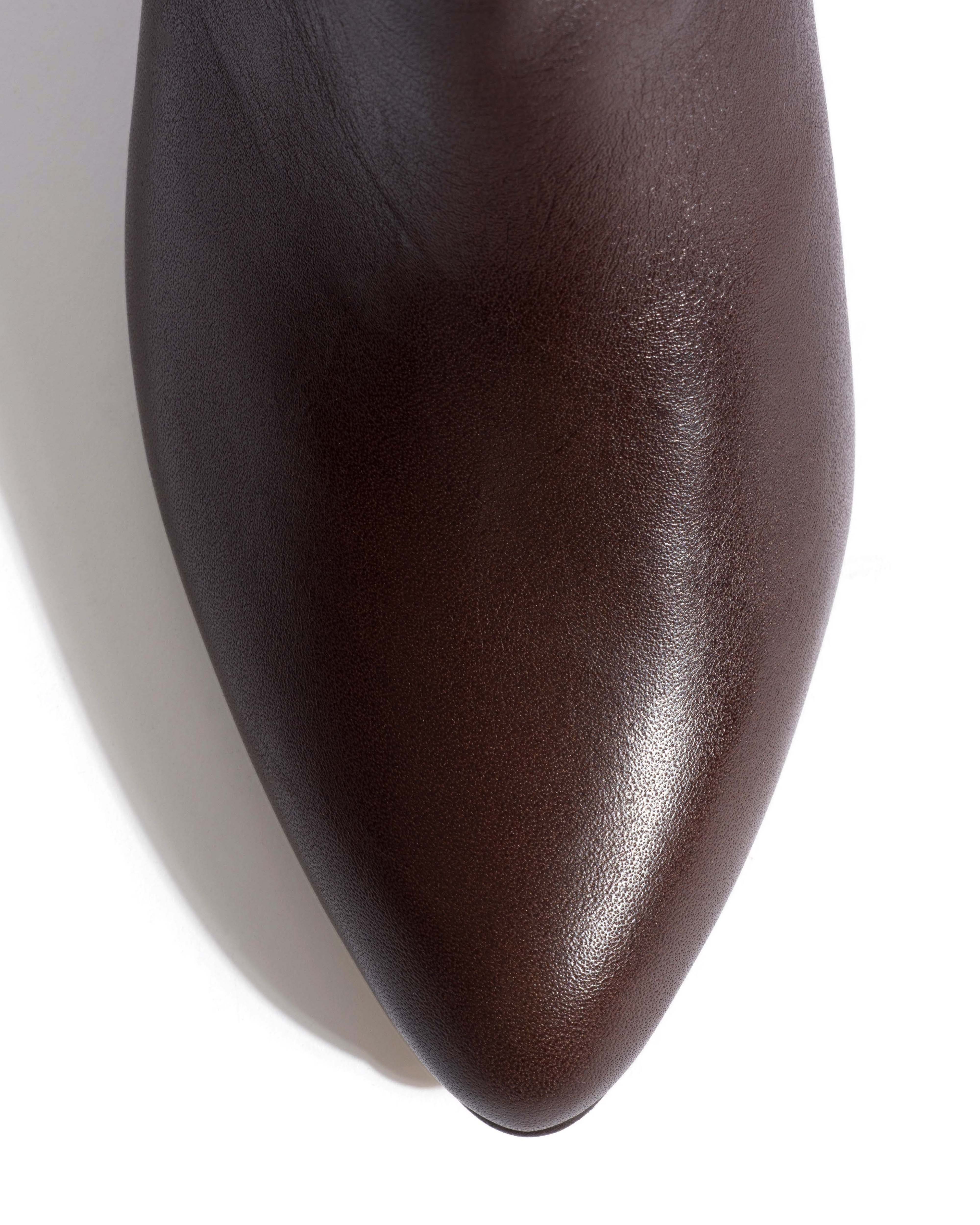 Vanni 50 stiletto Vegetal soft calf Coffee brown