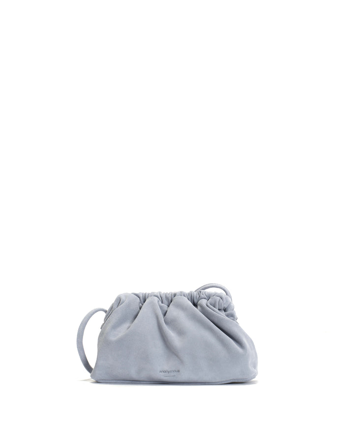 anonymous copenhagen Hally petite cloud bag Calf suede Lichen blue