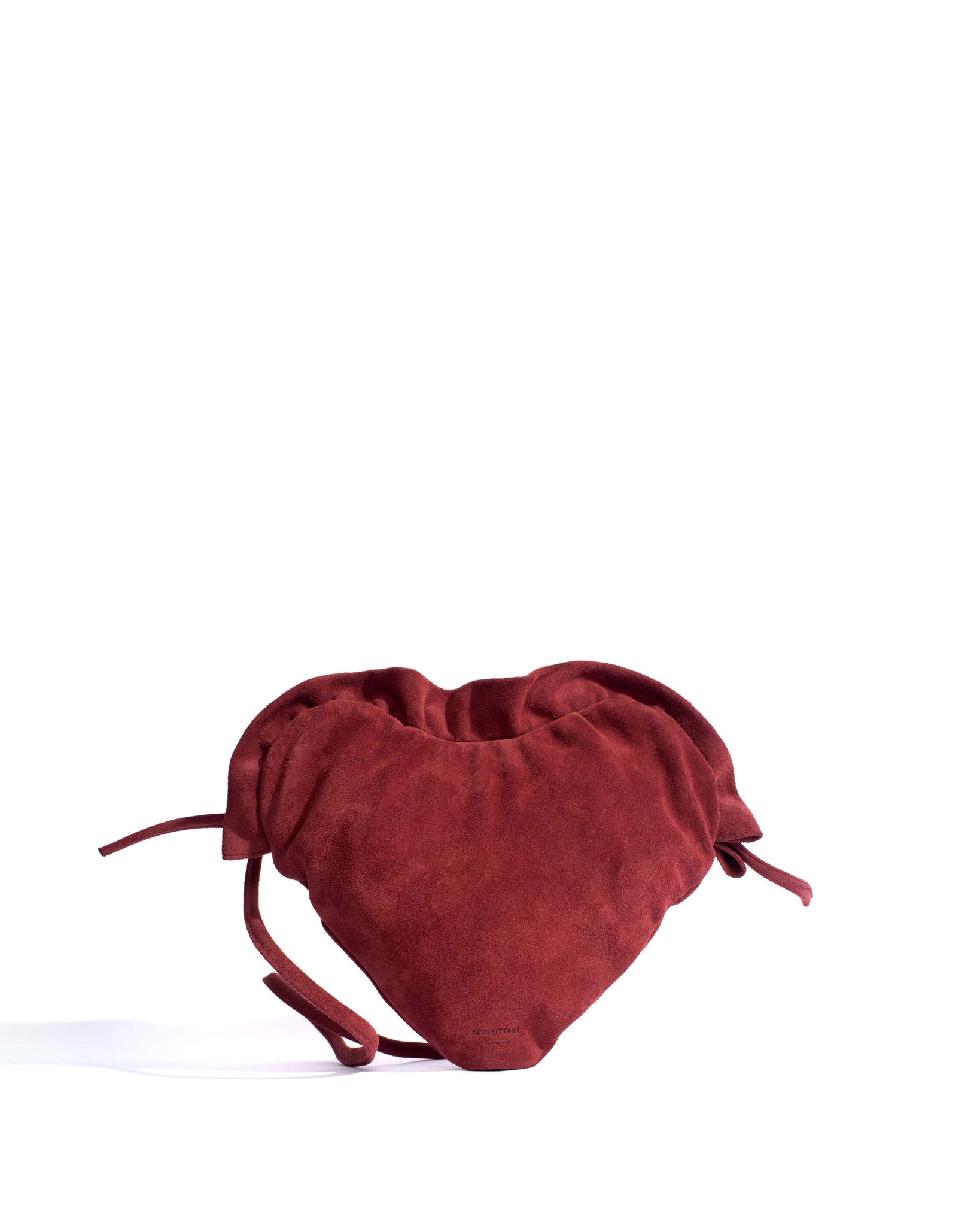 Zally heart bag Calf suede Pomegranate