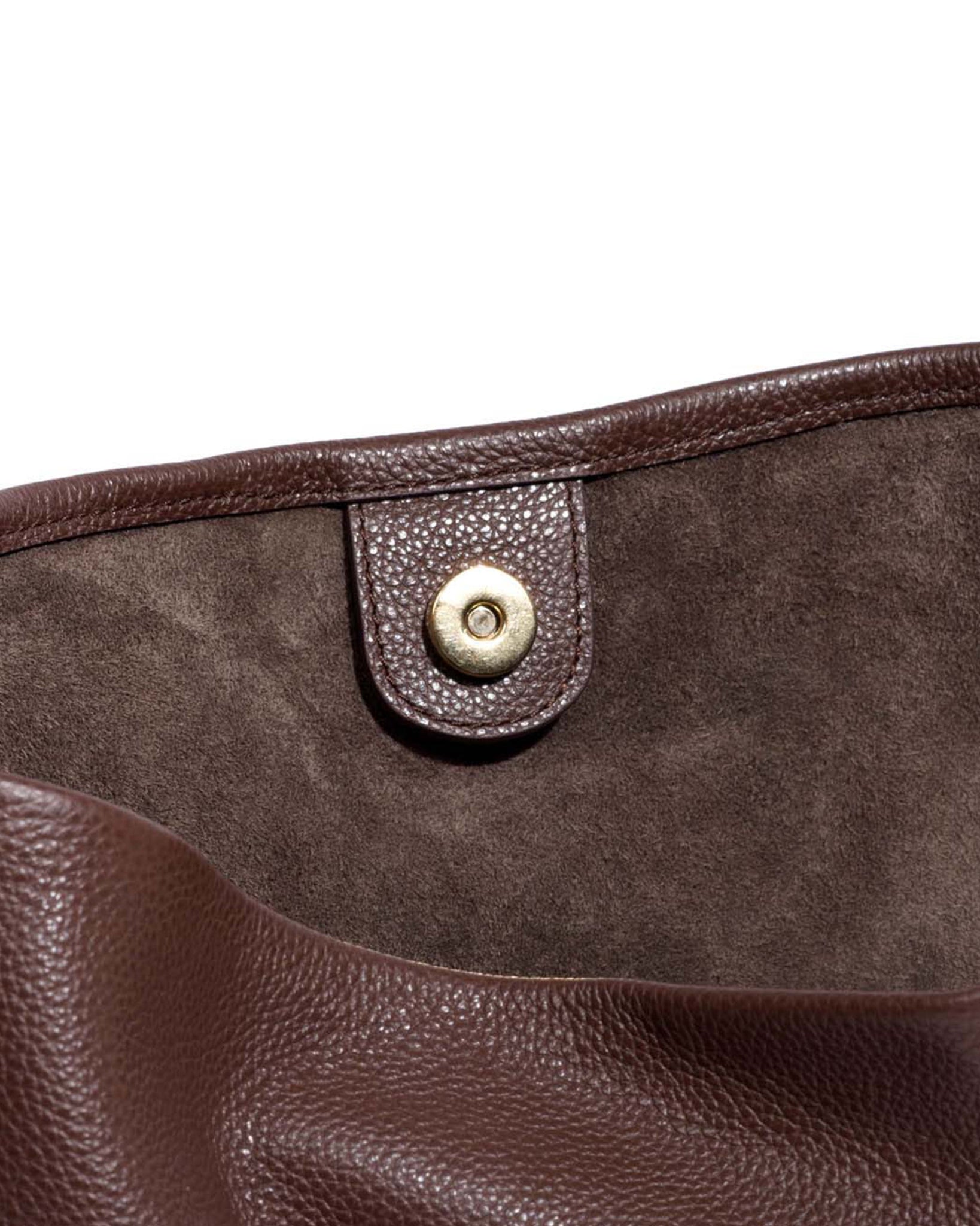 Versa slouchy everyday bag Pebbled soft calf Chocolate