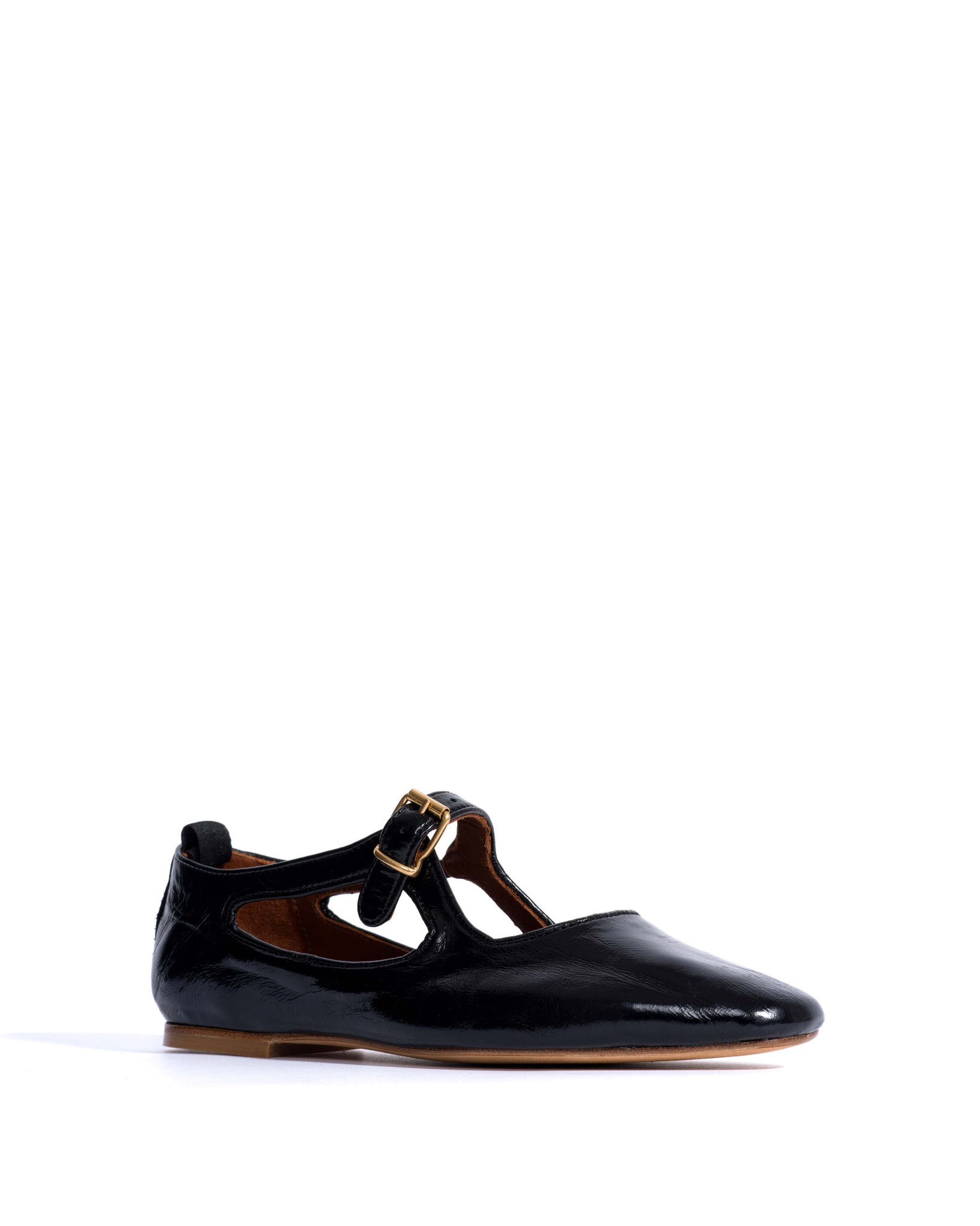 Praise Crinkled polished goat Black