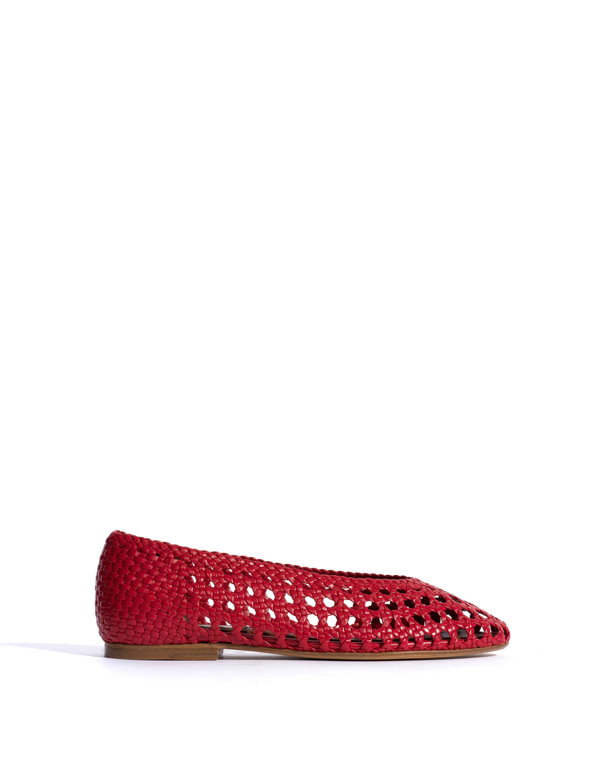Sessi 10 hand-braided Hand-braided leather Ruby red
