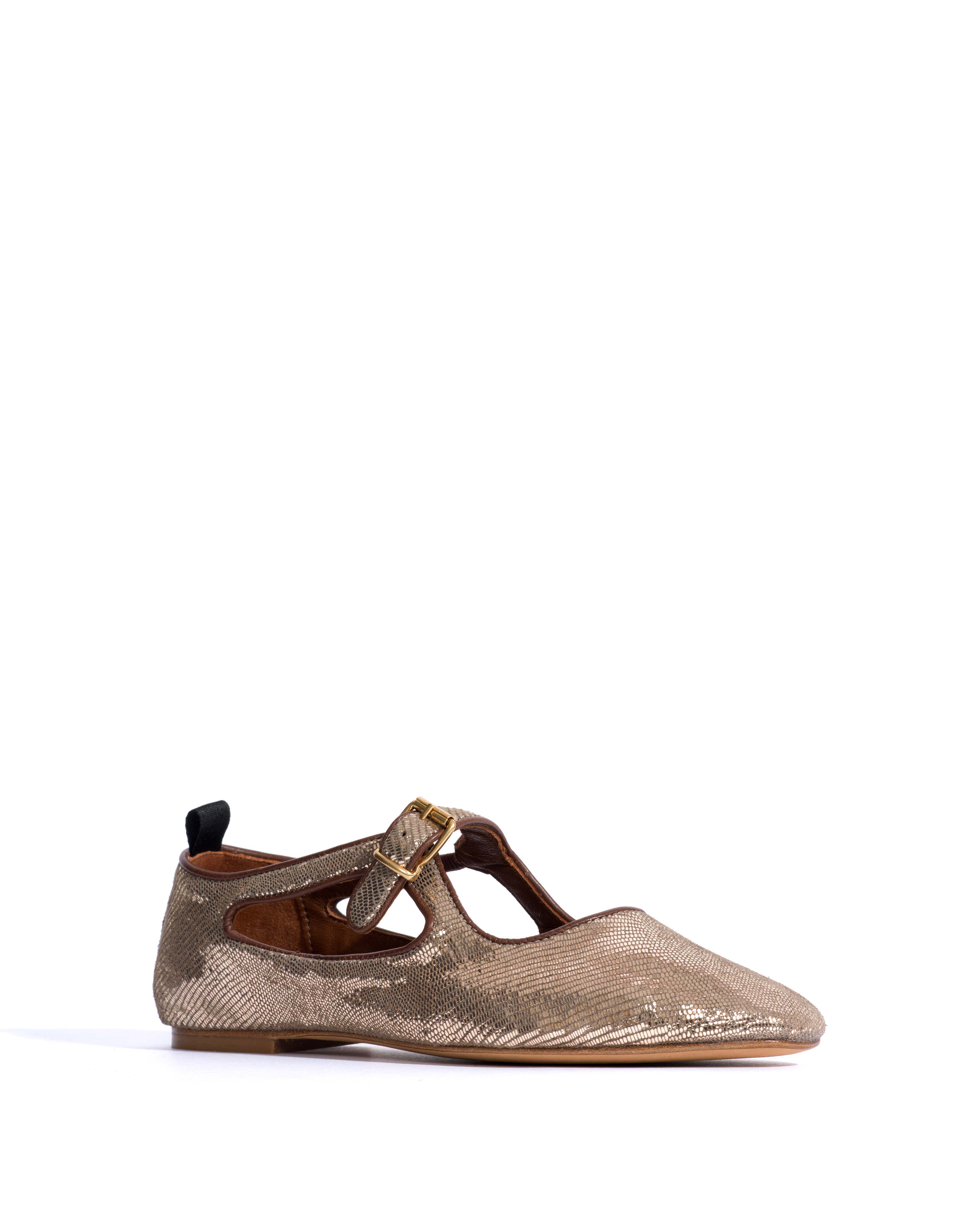 Praise Lizard metallic goat Vintage champagne