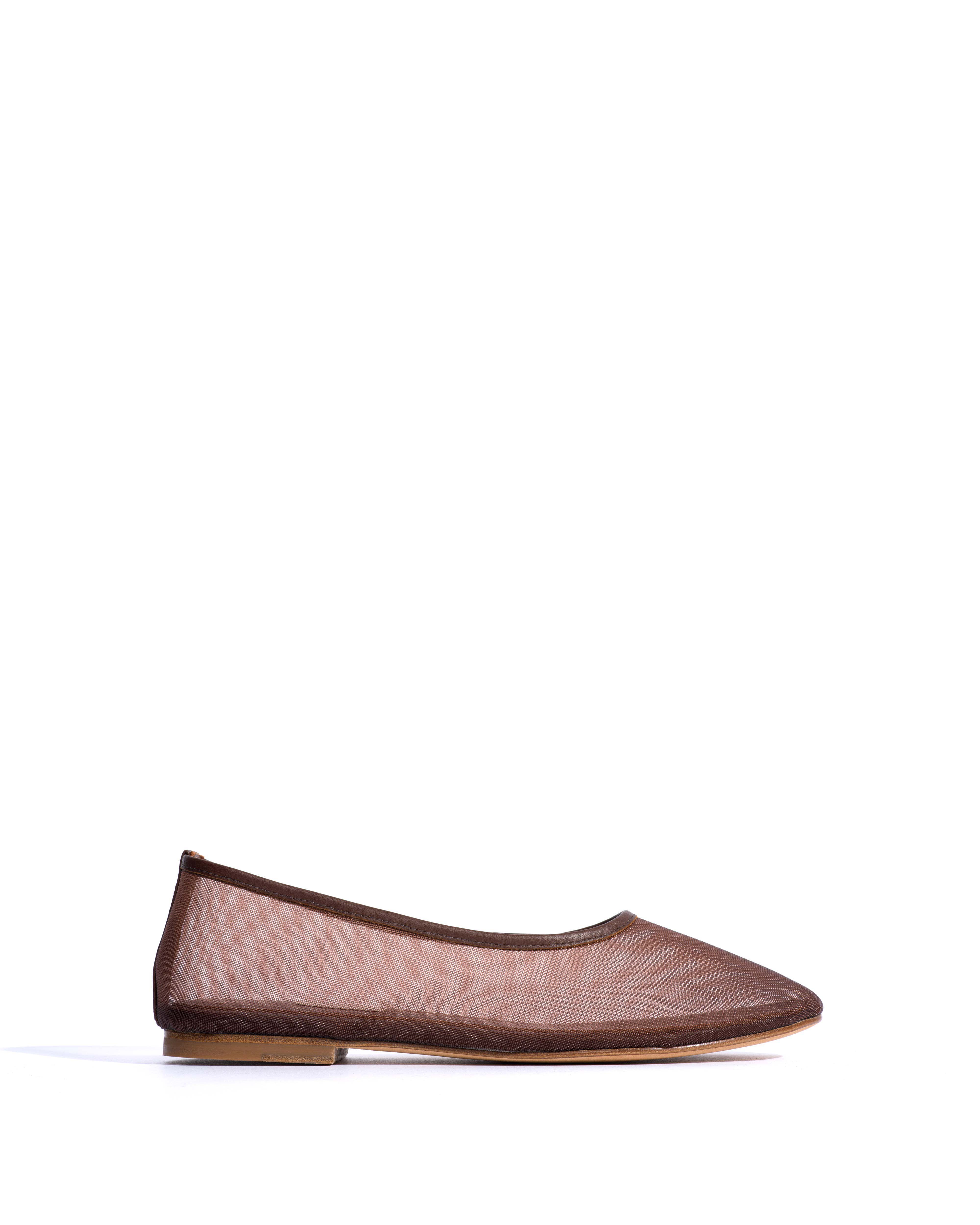 Sacha mesh Shiny lamb & mesh Chocolate