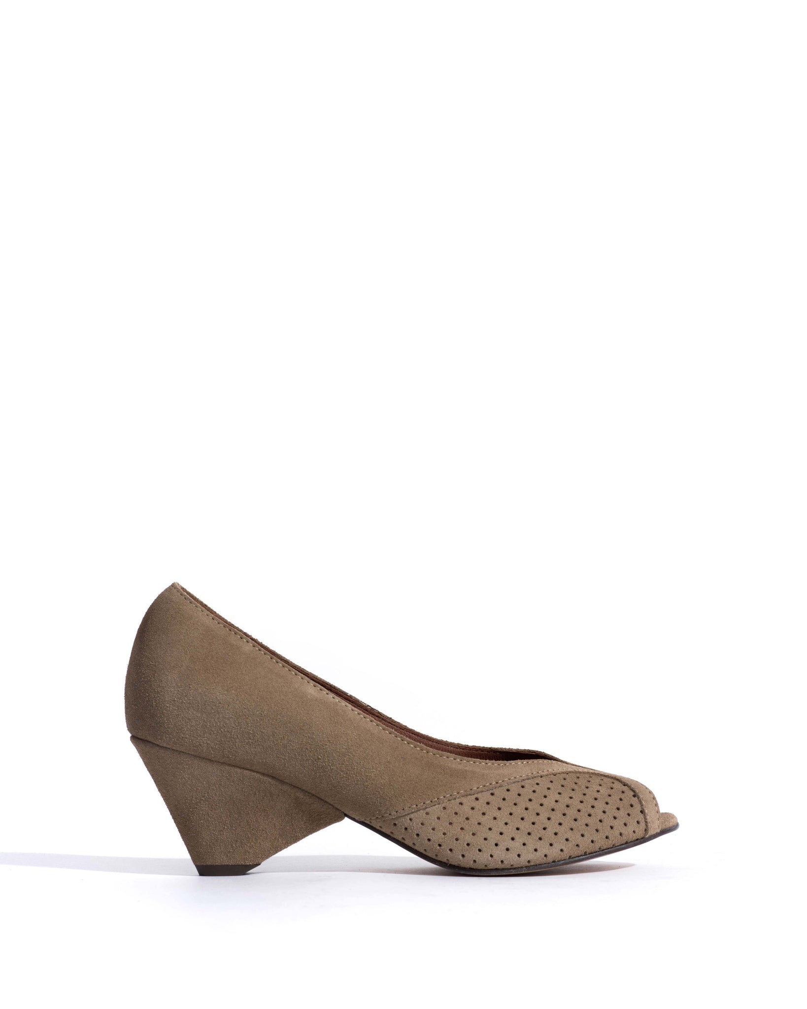 Tiffany triangle Calf suede Mushroom - Anonymous Copenhagen Heels
