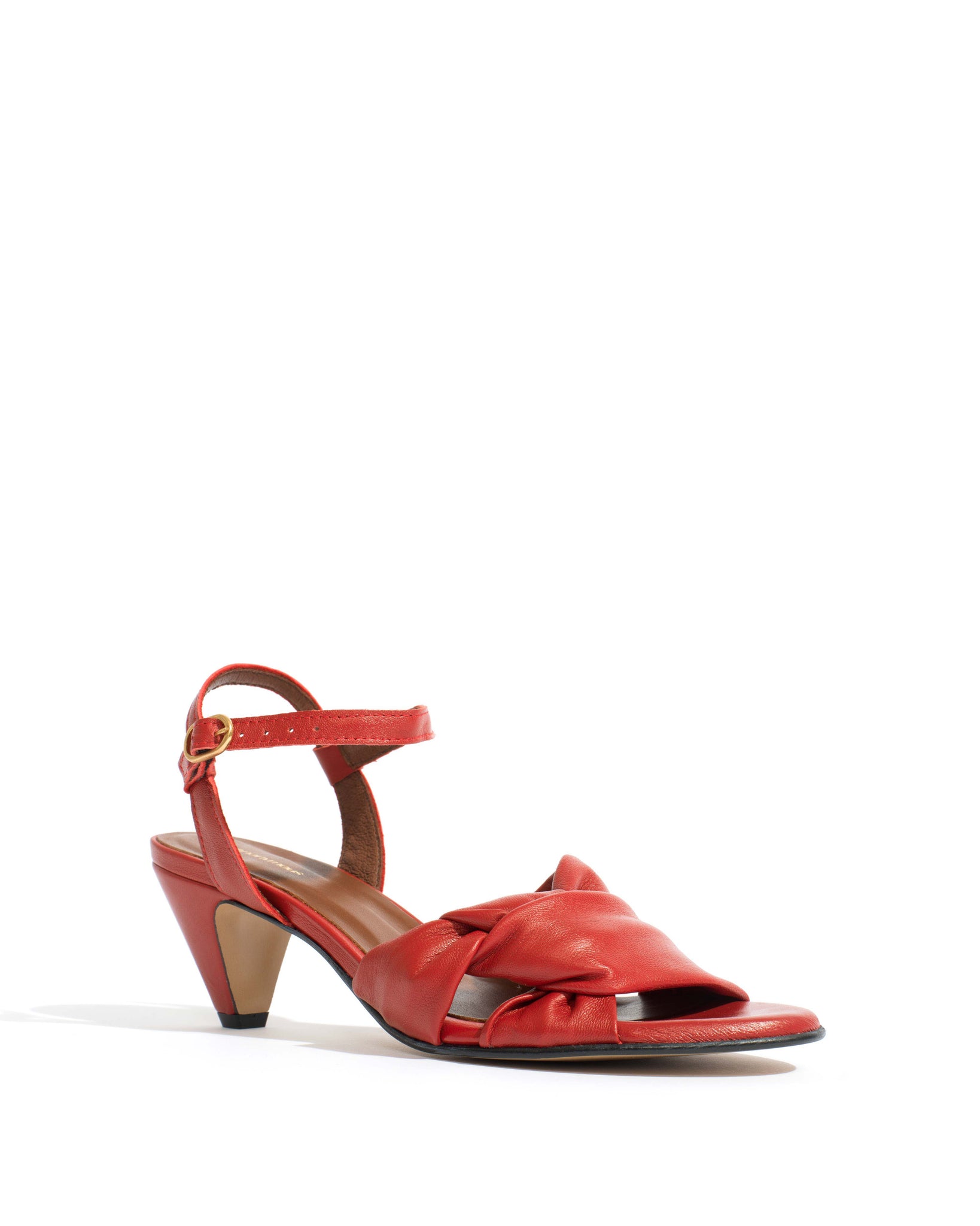 Kamilah 50 stiletto Shiny lamb Ruby red