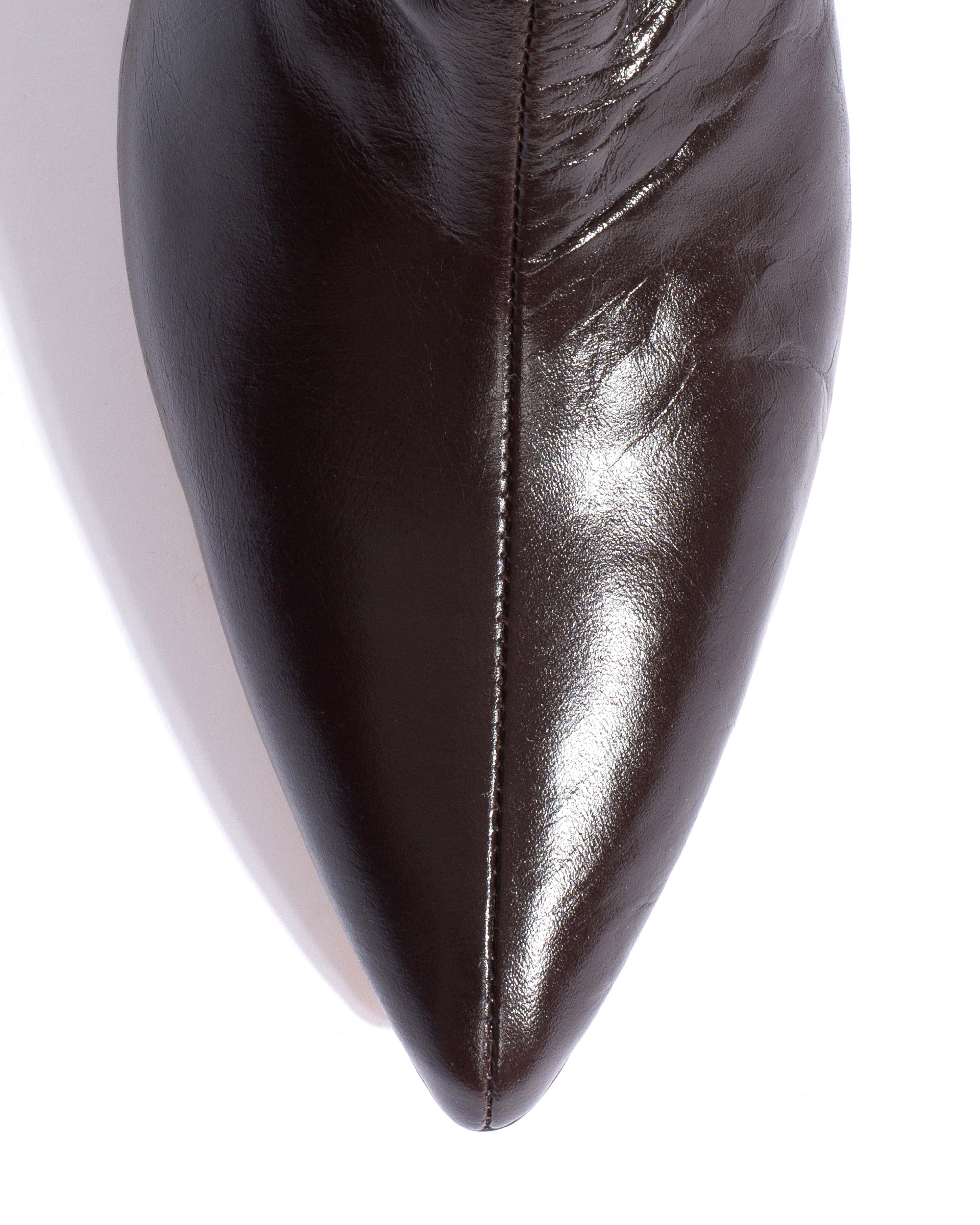 Sweeney 40 stiletto Crinkled soft calf Espresso brown