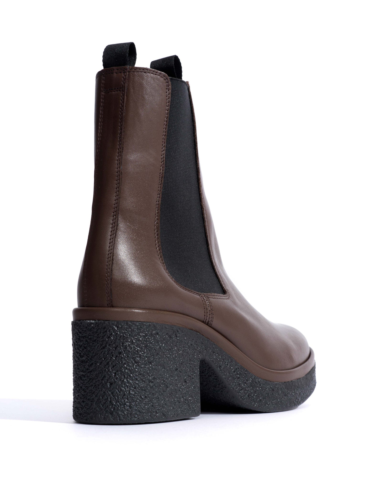 Laurell 65 platform Soft calf & sole Dark taupe & black