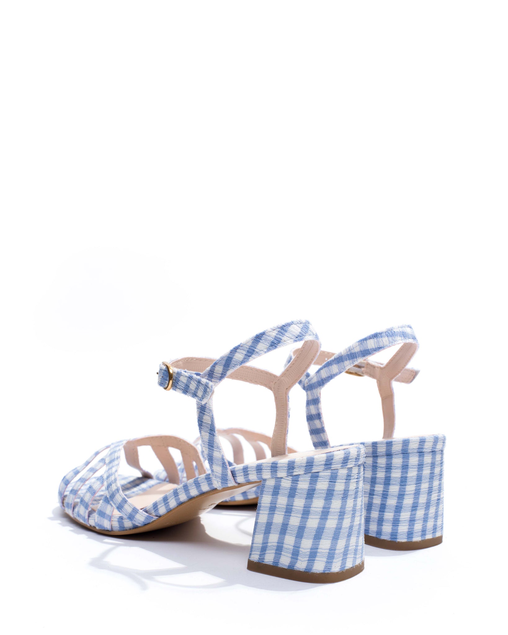Issi 55 Pleated gingham vegan Bubble blue - Anonymous Copenhagen