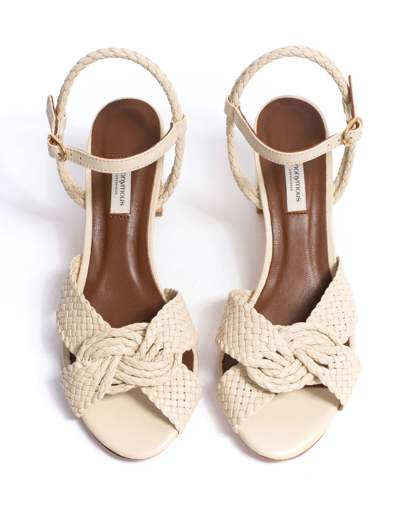 Dilaya 55 Hand-braided leather White sand
