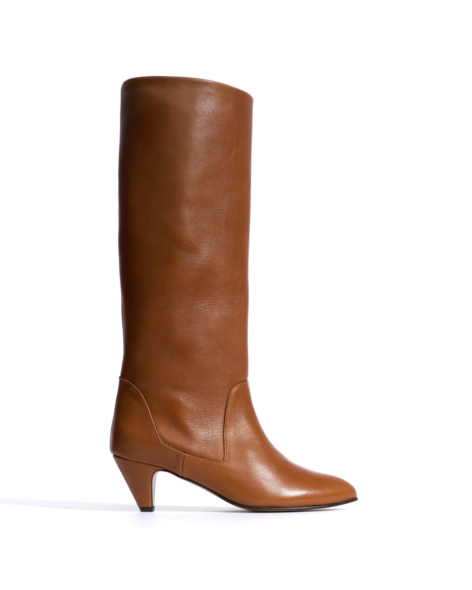 Valle 50 stiletto Vegetal soft calf Cinnamon - Anonymous Copenhagen High shaft boots