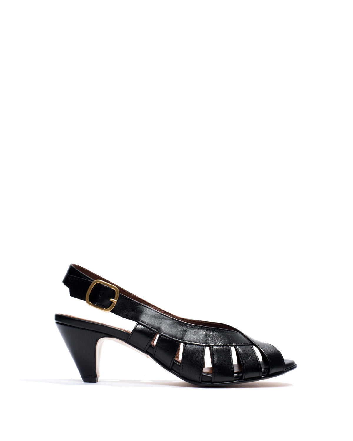 Sophie 50 stiletto Shiny lamb Black