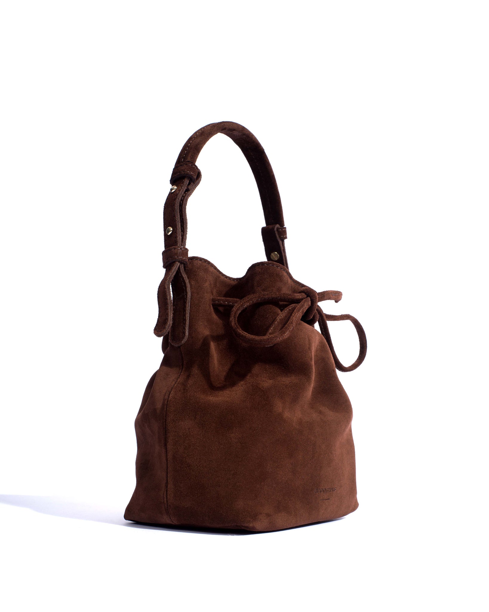 Kacey petite bucket bag Calf suede Chocolate