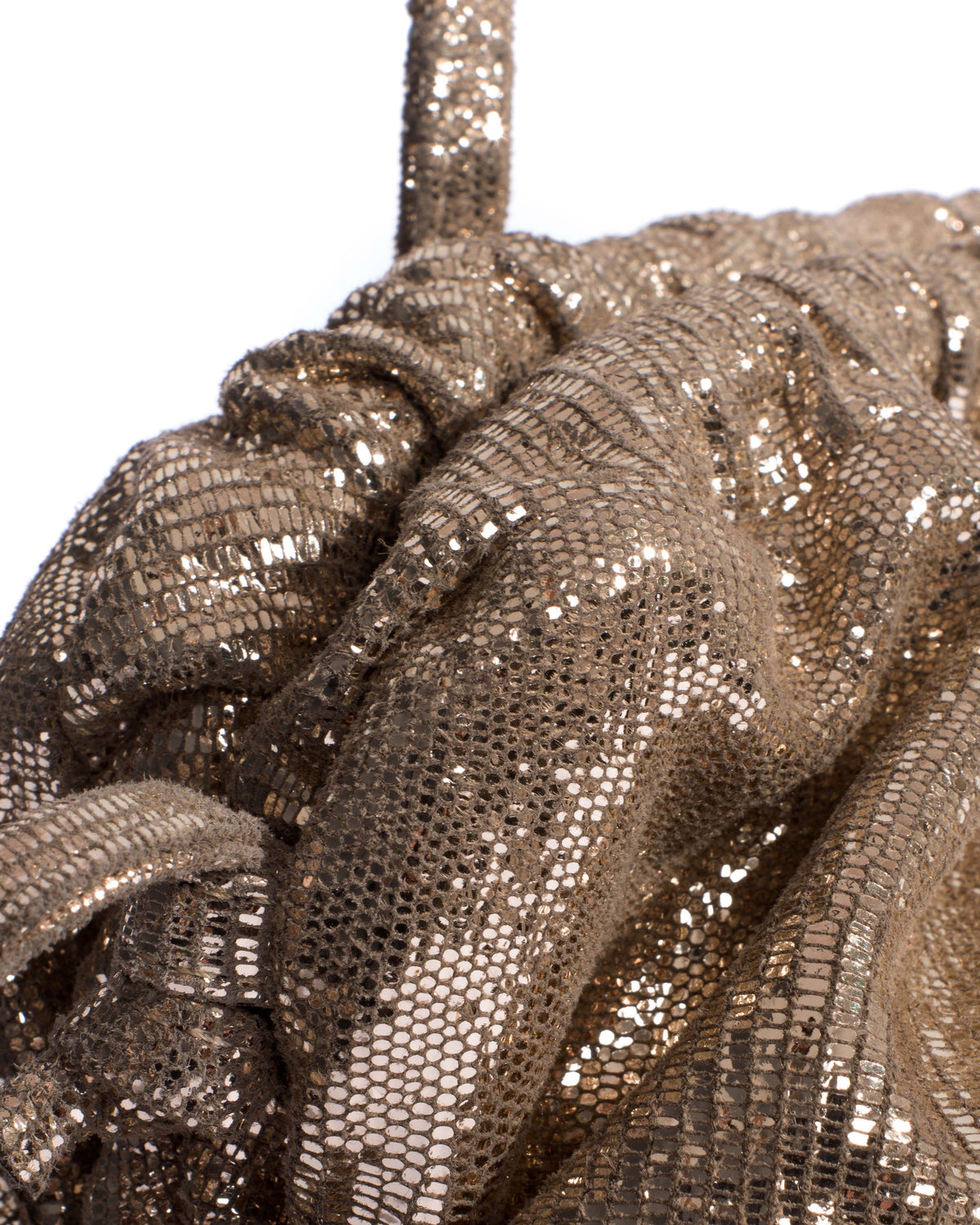 Hally classic cloud bag Lizard metallic goat Vintage champagne