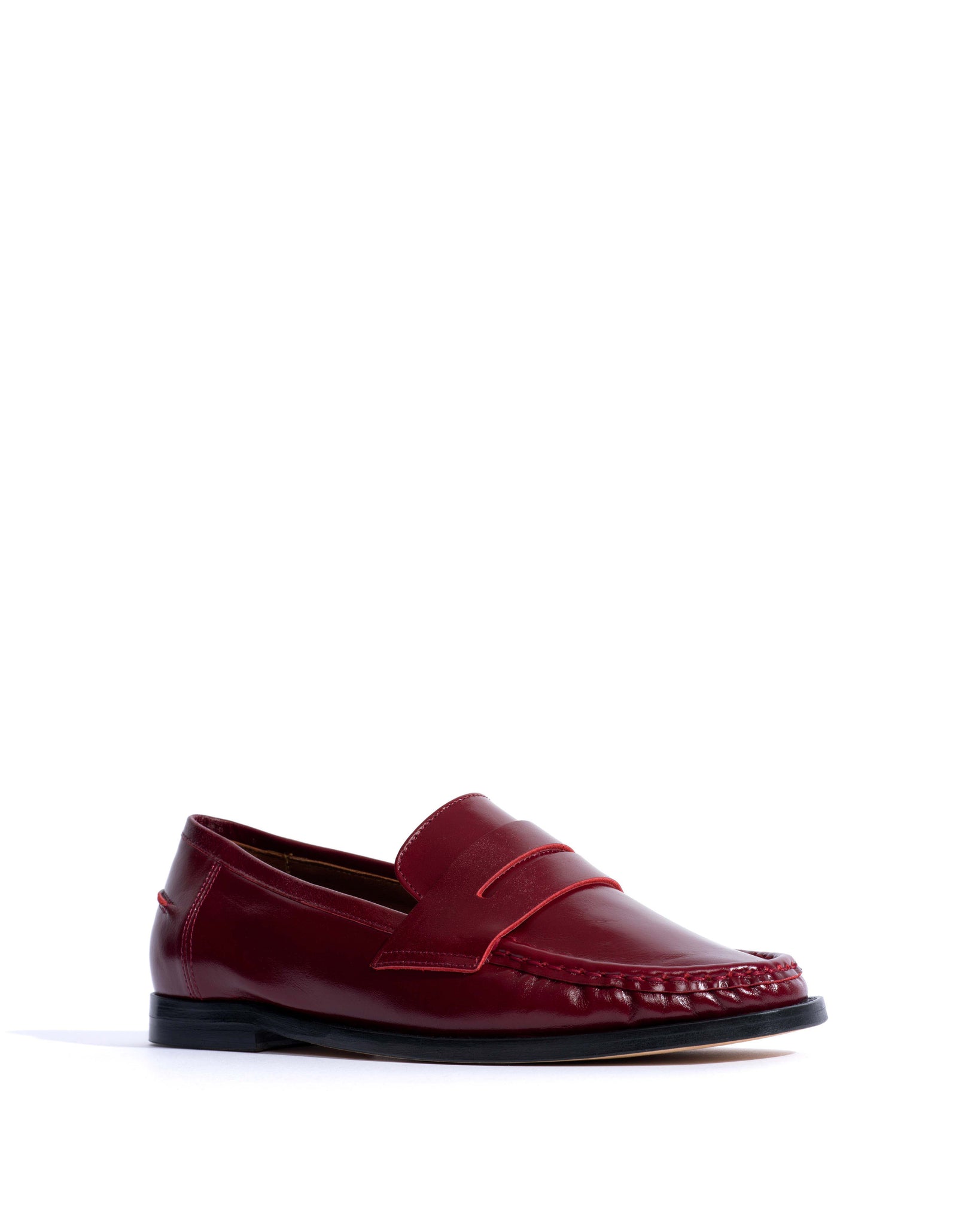 Jesha Crinkled soft calf Pomegranate - Anonymous Copenhagen Flat-loafers & ballerinas & pumps