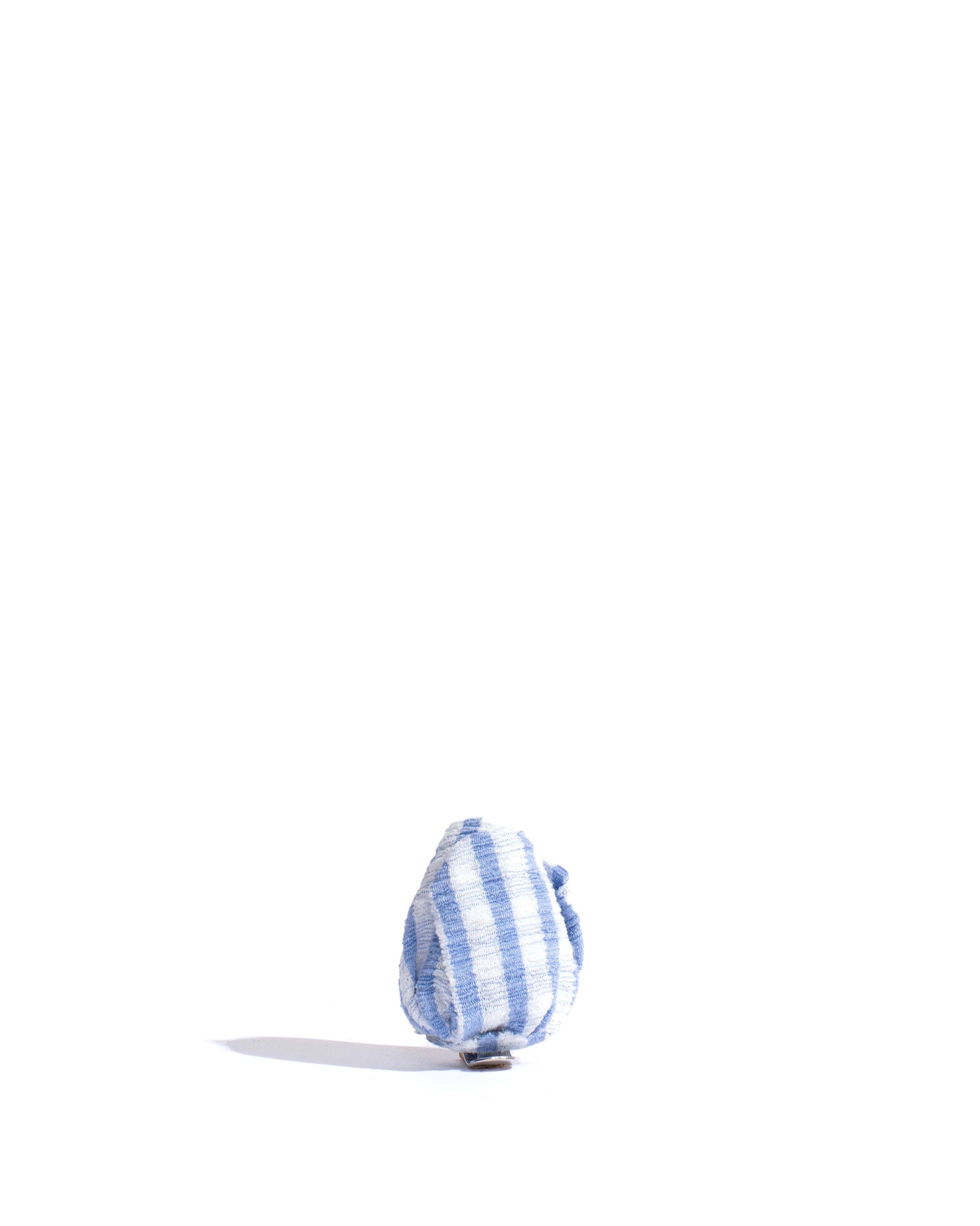 Tulip shoe clip Pleated gingham Bubble blue