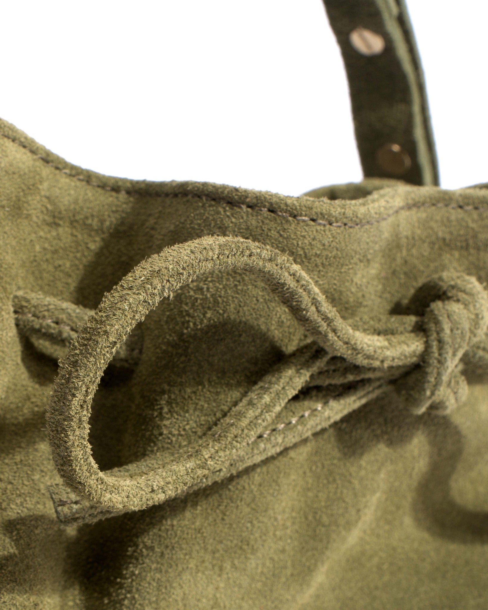 Kacey petite bucket bag Calf suede Olive green